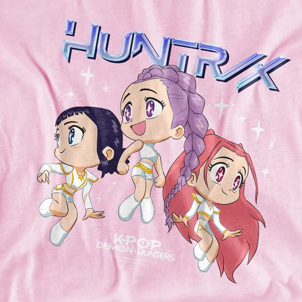 KPOP Demon Hunters Huntrix Chibi Group Kids T Shirt