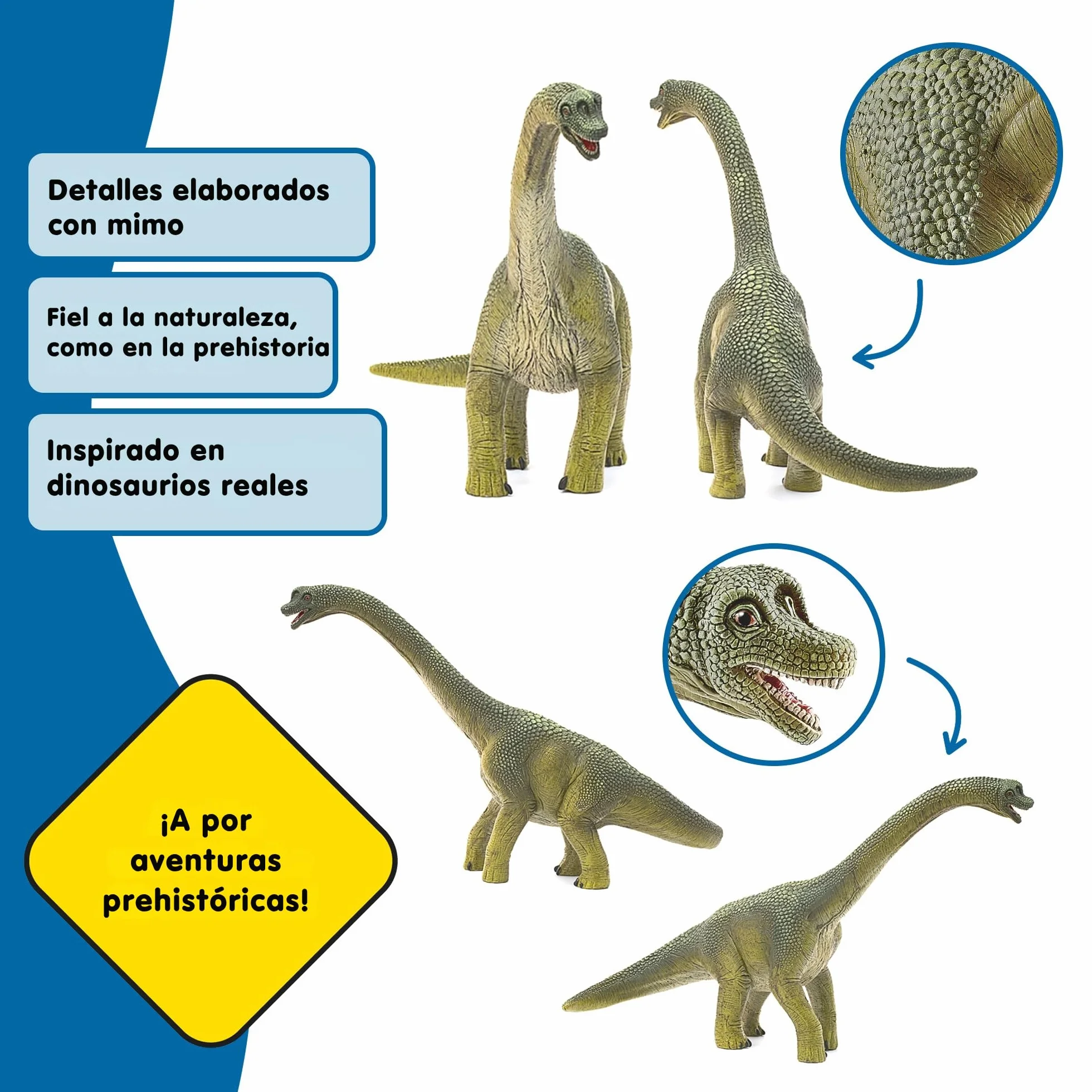 Schleich Brachiosaurio 14581 Dinosaurio Realista Figura de Juguete 30 x 12 x 19 cm