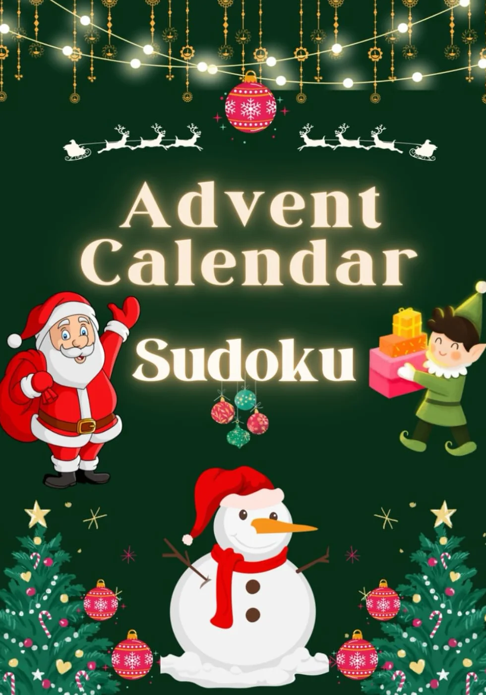 Advent Calendar Sudoku 2024: 24 Sudoku Puzzle Book for Adults & Seniors, Easy to Difficult, Christmas Countdown, Practical Size 56 Pages