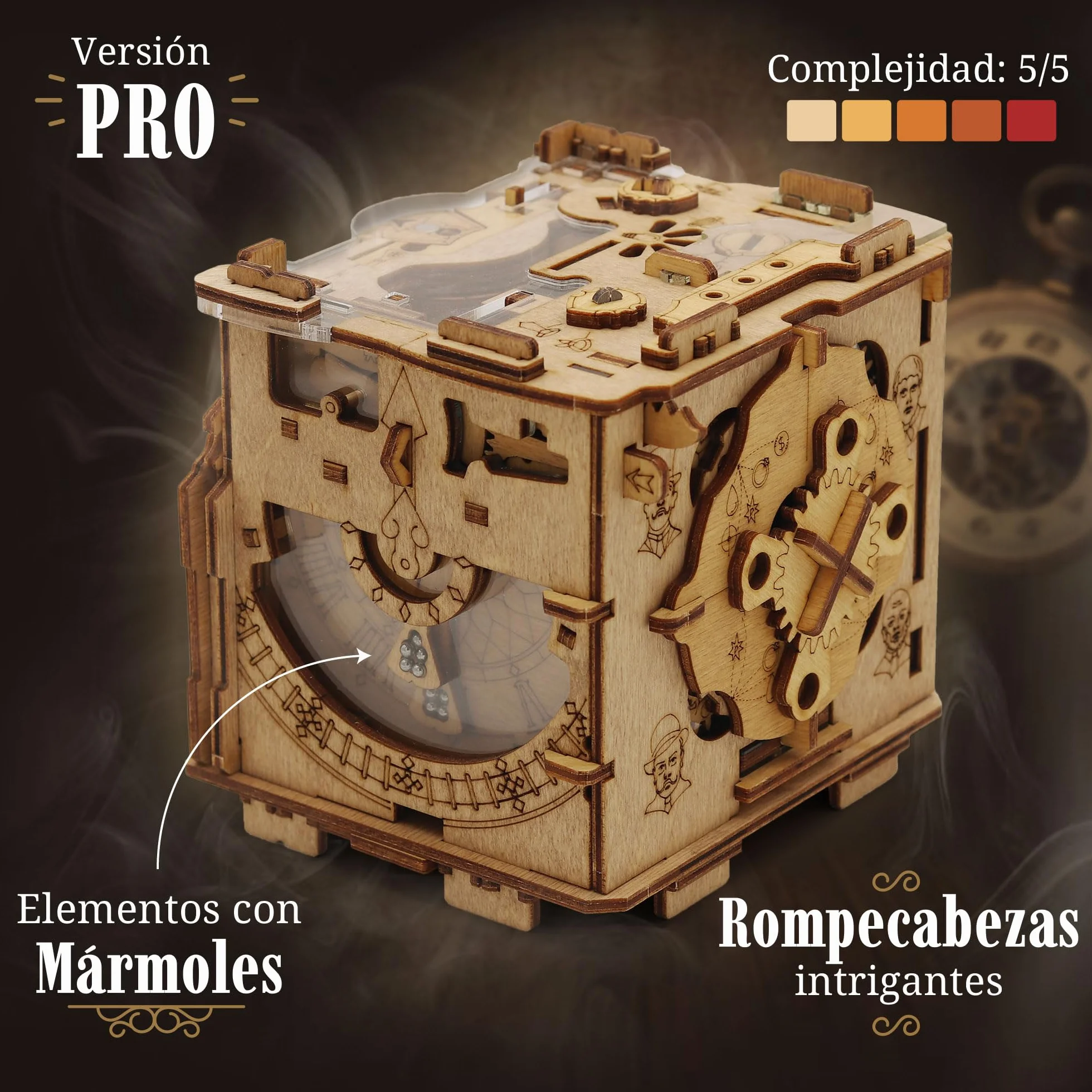 iDventure Cluebox Pro La Cámara de Sherlock Juego Escape Room Puzzle 3D Madera Caja Secreta Japonesa Regalo Original