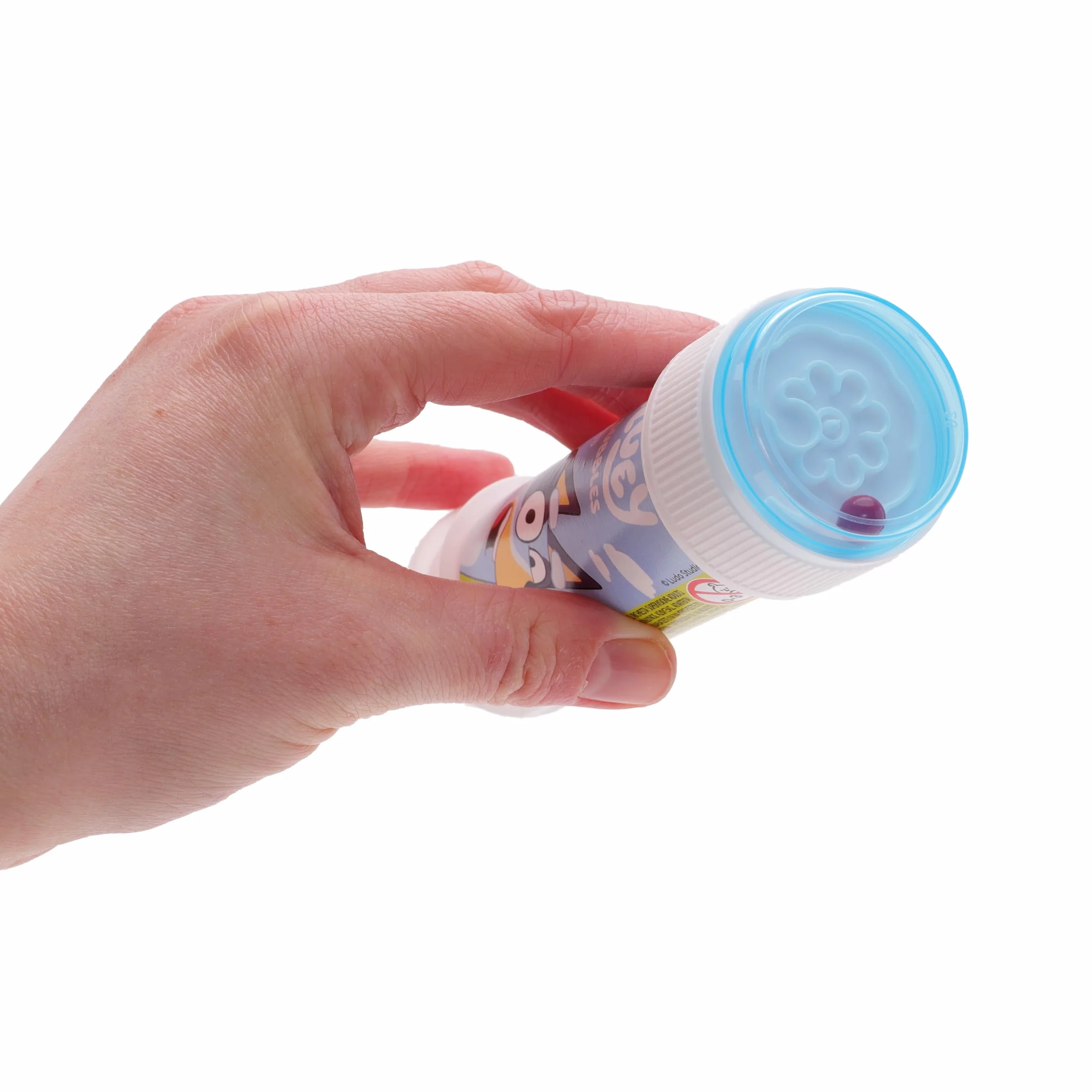 Toyland® Pack de 12 Bluey Botes de Burbujas con Varitas, Solución de 60ml y Tapa de Laberinto Novedosa - Juguetes para bolsitas de Fiesta y Dinero de Bolsillo