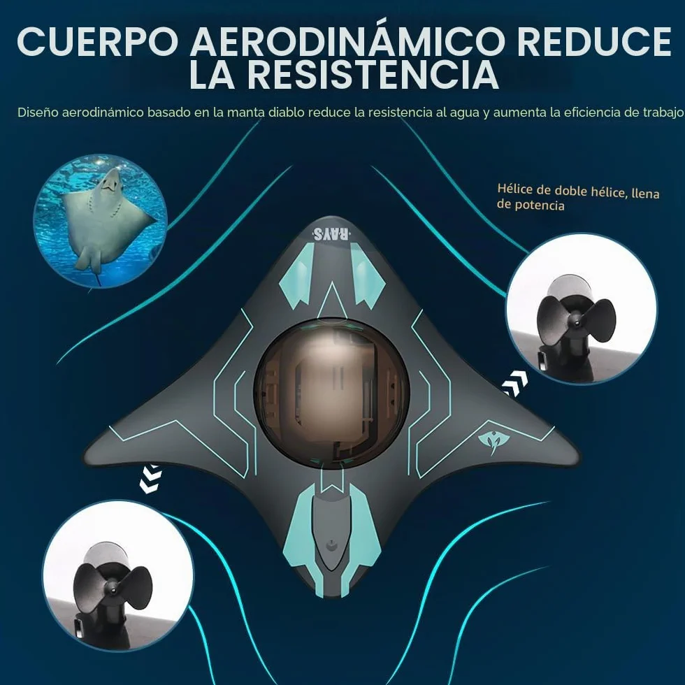 OBEST Barco teledirigido con cámara HD ajustable de 90°, juguete acuático operado por app, luces LED, nave espacial de agua rápida, adecuado para piscinas al aire libre