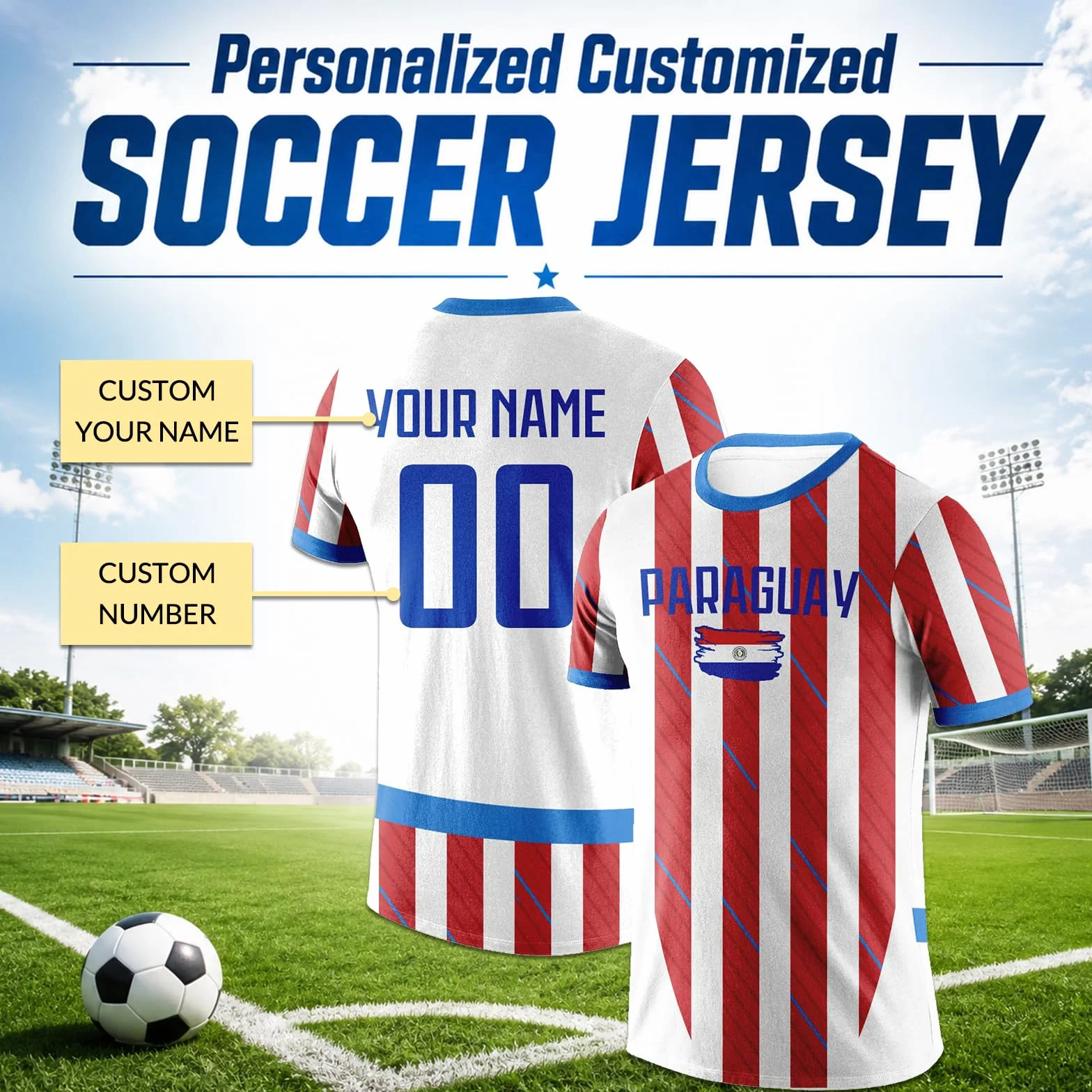 Camisetas de fútbol Personalizada Mundial 2026 Hombre Mujer niños Nombre número