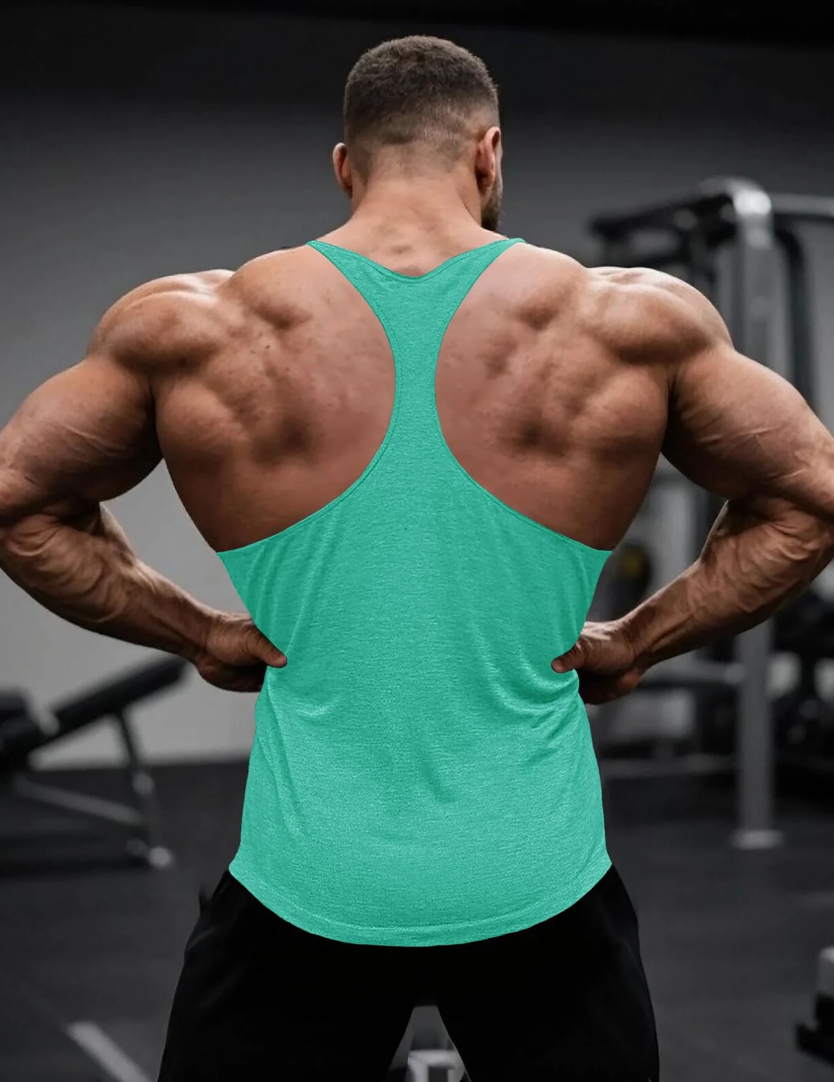 Muscle Cmdr Camiseta sin Mangas de Entrenamiento para Hombre, Camiseta de Fitness con Espalda en Y