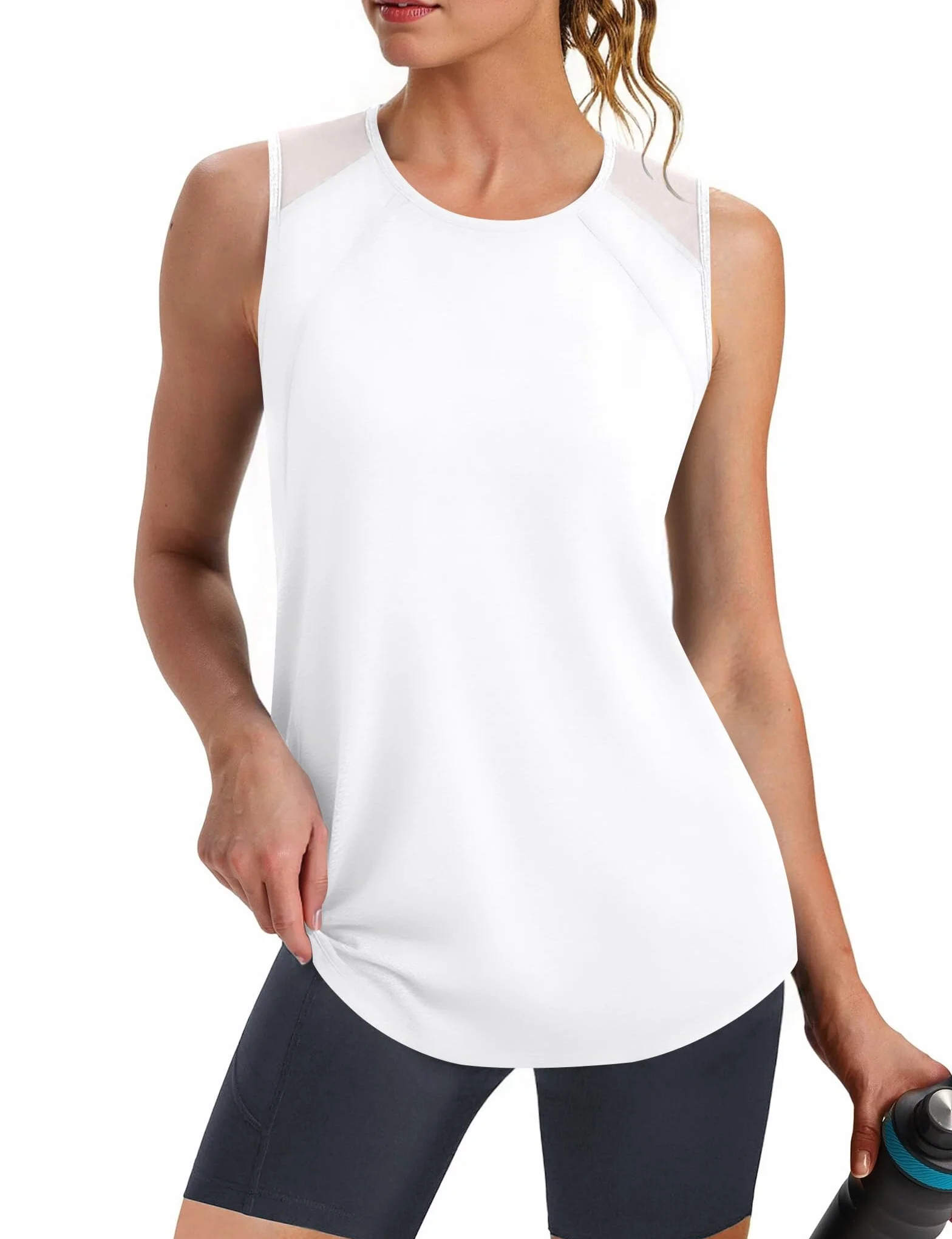 Camiseta sin Mangas Deportivo Tirantes Mujer Ligera Transpirable para Yoga Gimnasio Correr