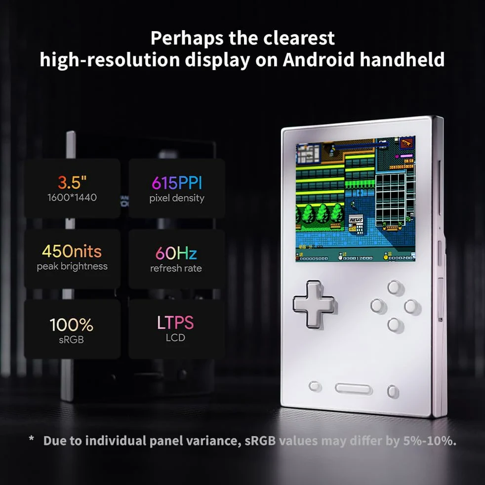 AYANEO Pocket Vert: Consola portátil Vertical para Juegos Retro con Snapdragon 8+ Gen 1, Pantalla de 3,5 Pulgadas y 615 ppi, y Carcasa de Aluminio mecanizado por CNC (Negro Medianoche, 12GB+256GB)
