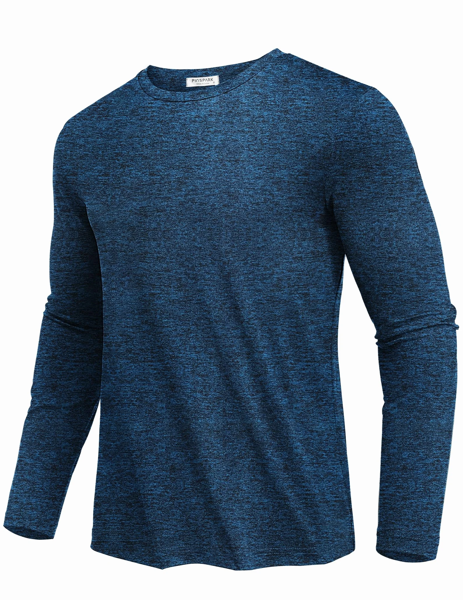 PINSPARK Camiseta Deportiva Manga Larga Hombre Protección Solar UPF 50+ Secado Rápido Running Fitness