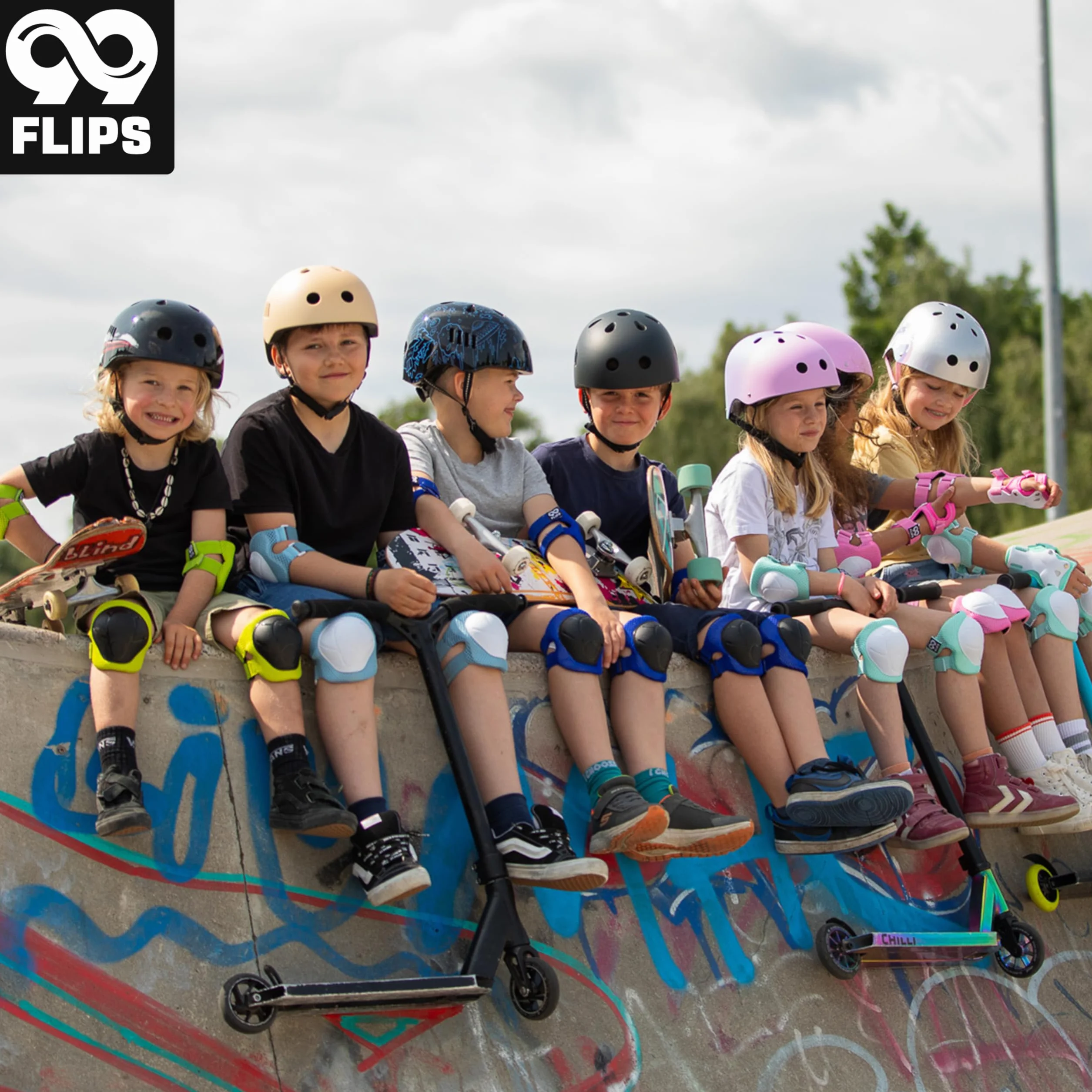 99FLIPS Protecciones Skate Niño Rodilleras Patines Niña - Rodilleras y Coderas Niño - Protección Patines - Protectores Niña