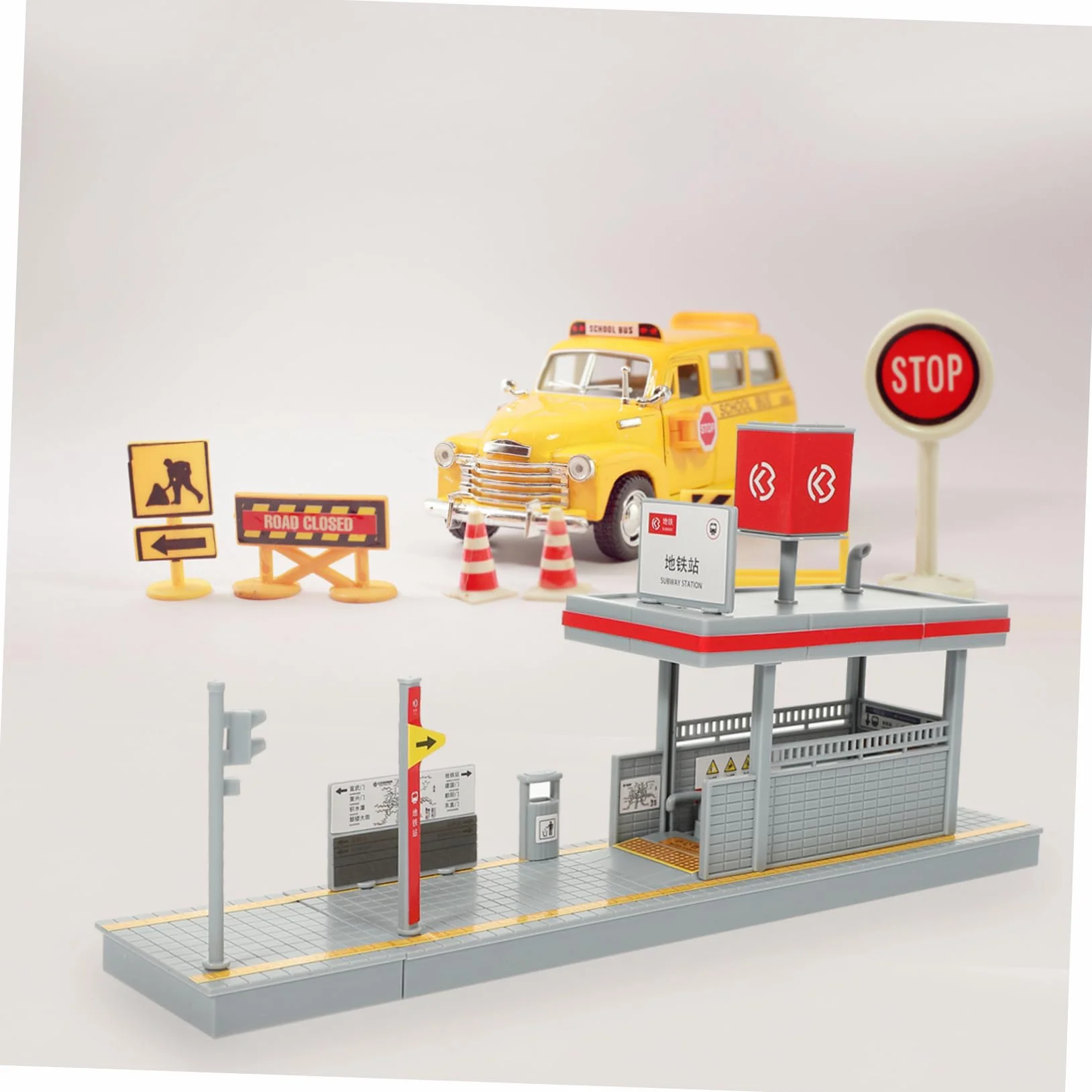 UPKOCH Modelo Plataforma Estación Metro DIY para Niños, Plástico Duradero, Tamaño Compacto, Juguete Educativo, Escenario de Simulación Ferroviaria, Manualidades y Hobby, Uso Familiar,