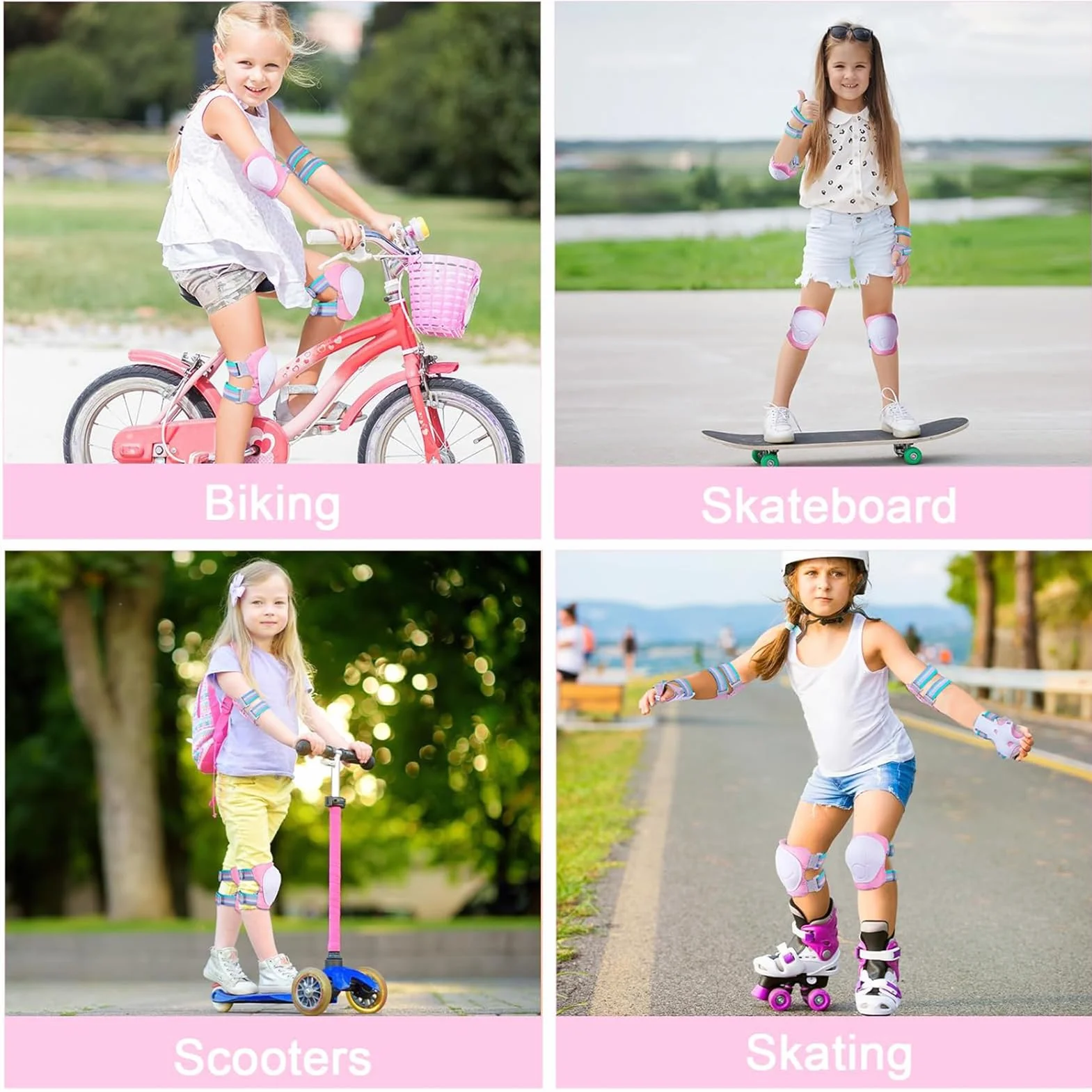 Protecciones Skate Niño Rodilleras y Coderas Unicorn Castle Patines