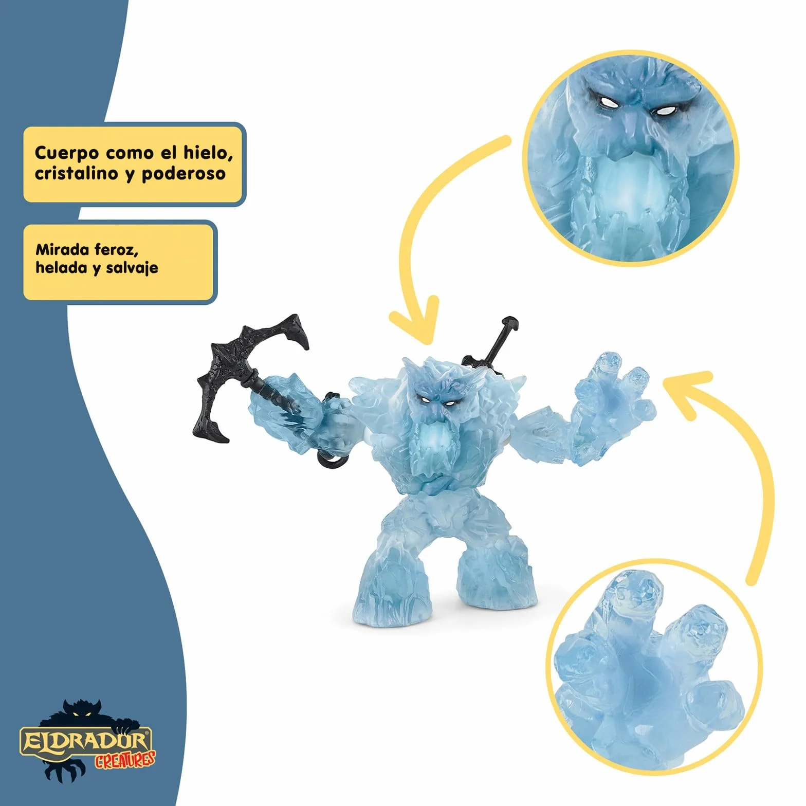 Schleich 70146 Gigante de Hielo, a Partir de 7 años, ELDRADOR Creatures - Figura, 24 x 9 x 14 cm
