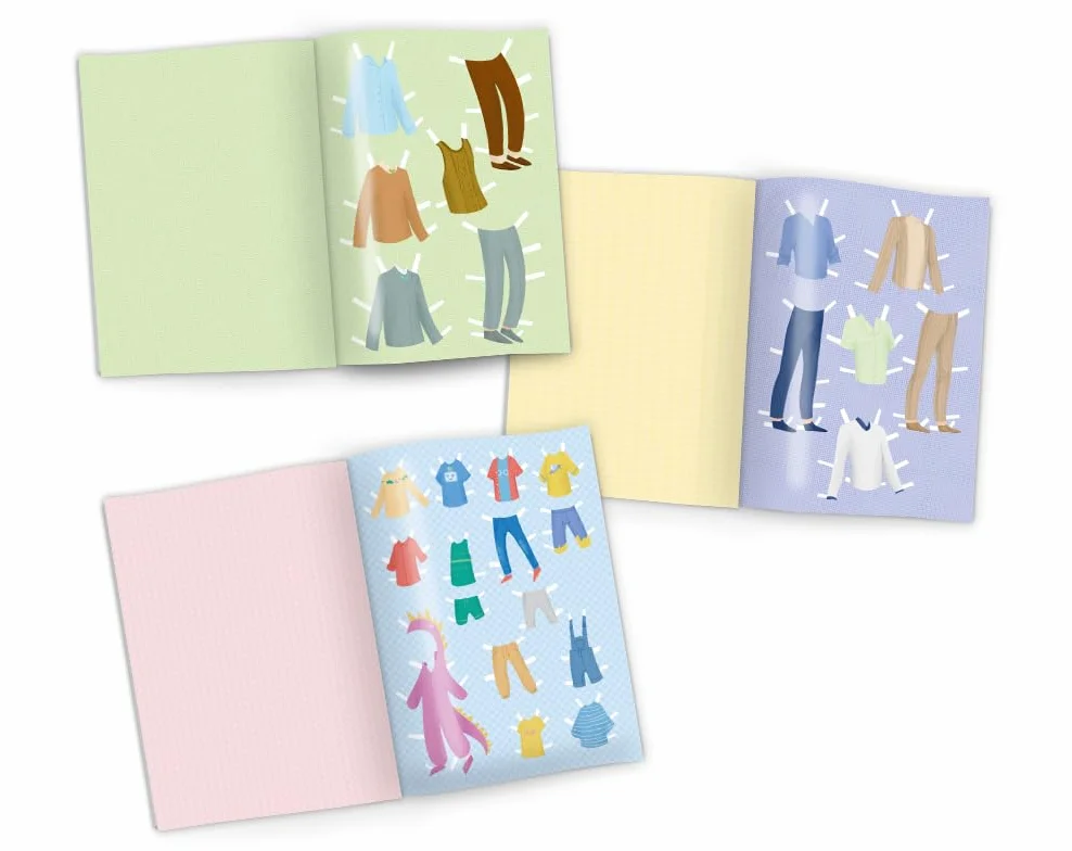 Muñecas de papel para vestir, libro de juegos de muñecas de papel (6 muñecas/una familia de mamá, papá, hija, hijo, abuela y abuelo) con ropa para vestir