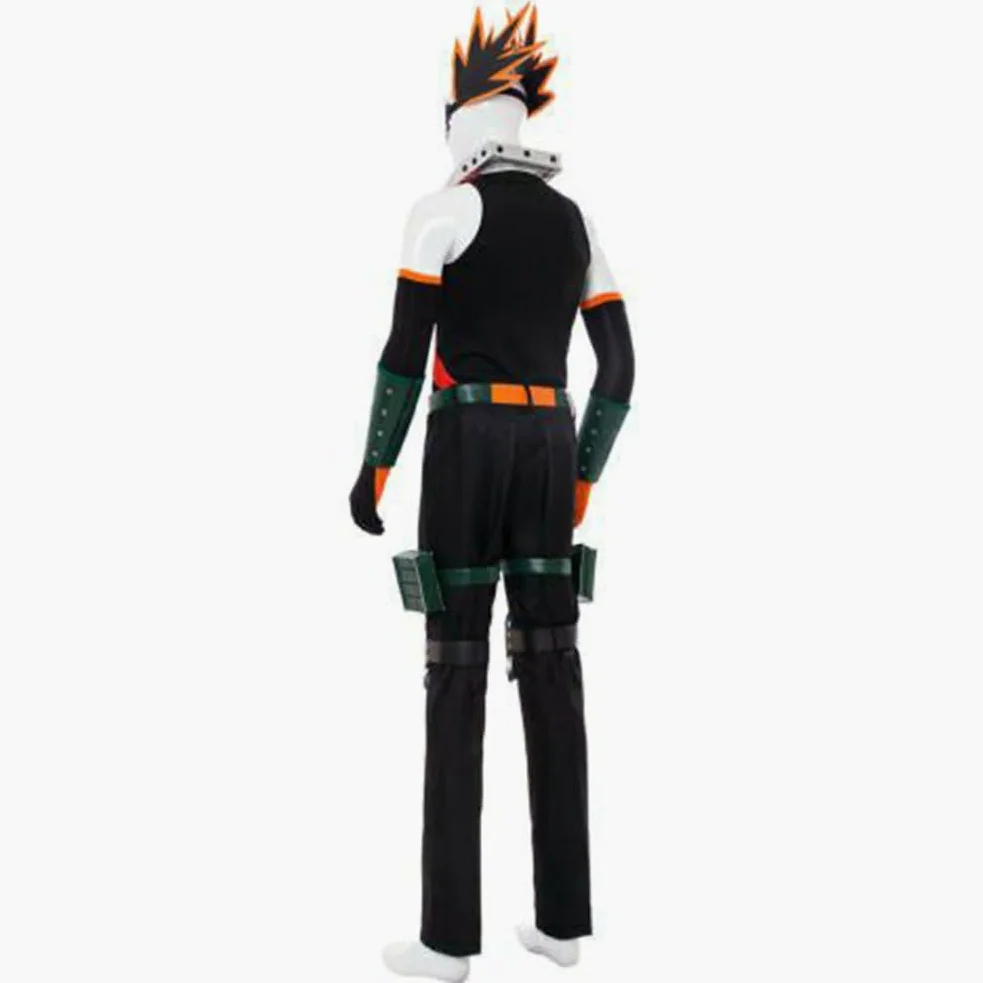 Zhongkaihua MHA - Disfraz de anime Bakugou Katsuki, conjunto completo de una sola pieza para Halloween, carnaval, fiesta, disfraz