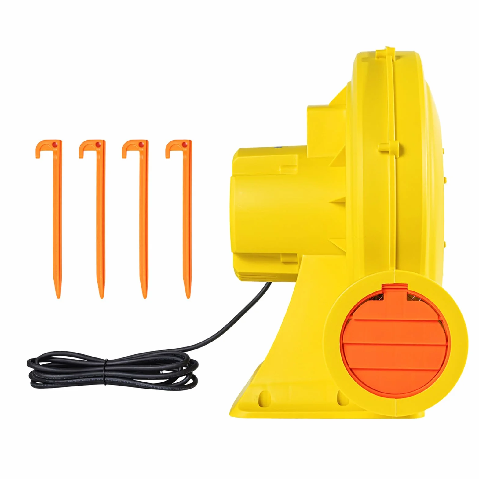 VEVOR Soplador de Aire para Castillos Inflables, 870 W y 950 W, 1,3 HP, Bomba Comercial, Ventilador Eléctrico 3300 RPM, Castillos Inflables, Toboganes de Agua, Amarillo, 420 x 240 x 420 mm