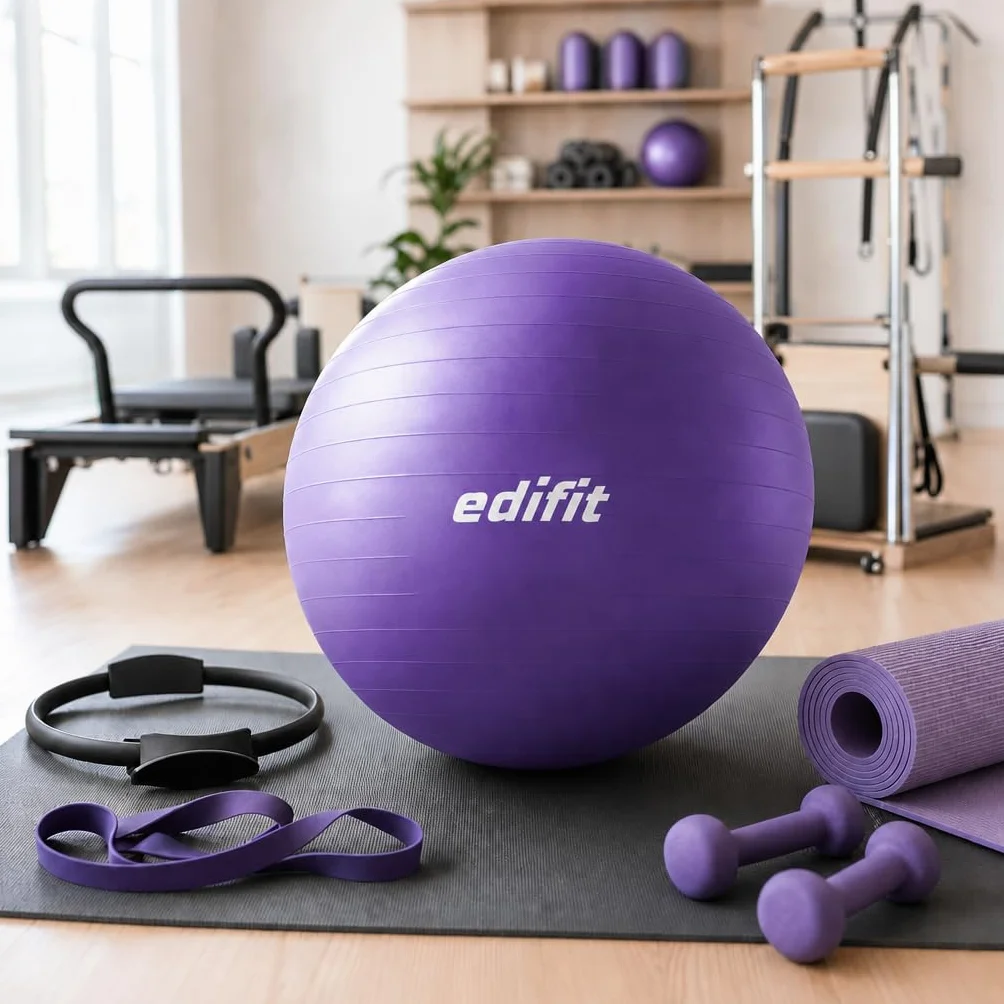 Pelota de Pilates Fitball 55 65 75 cm con Hinchador Ejercicio Casa Embarazadas