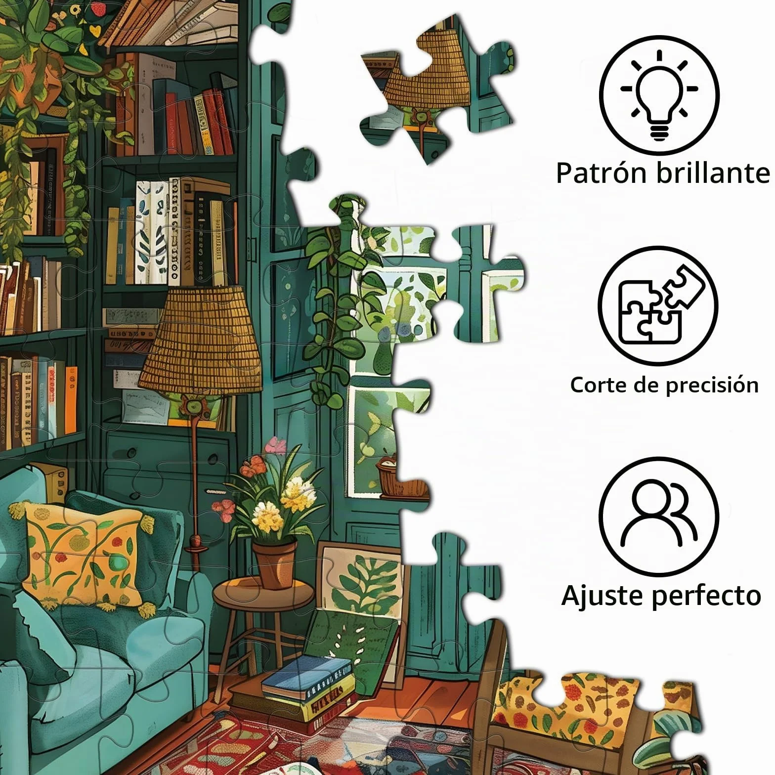 Rompecabezas de estudio acogedor para adultos de 1000 piezas, 70 cm x 50 cm, estilo Clásico, cartón de, rompecabezas jigsaw para adultos