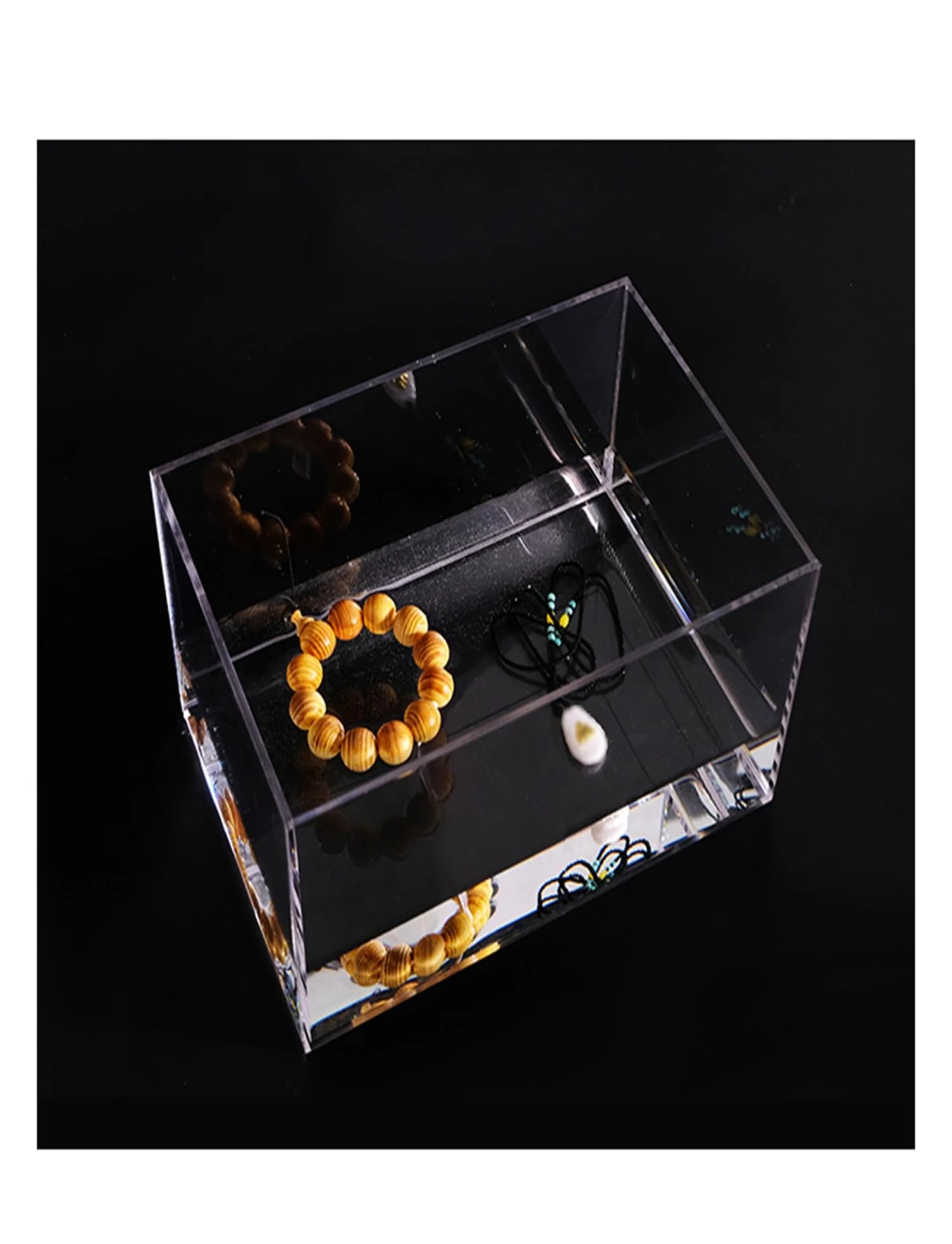 Tanque de Agua para fotografía, pecera - Fregadero Multiusos de acrílico Transparente de Poca Profundidad y Caja de Almacenamiento - Expositor de sobremesa para Oficina (