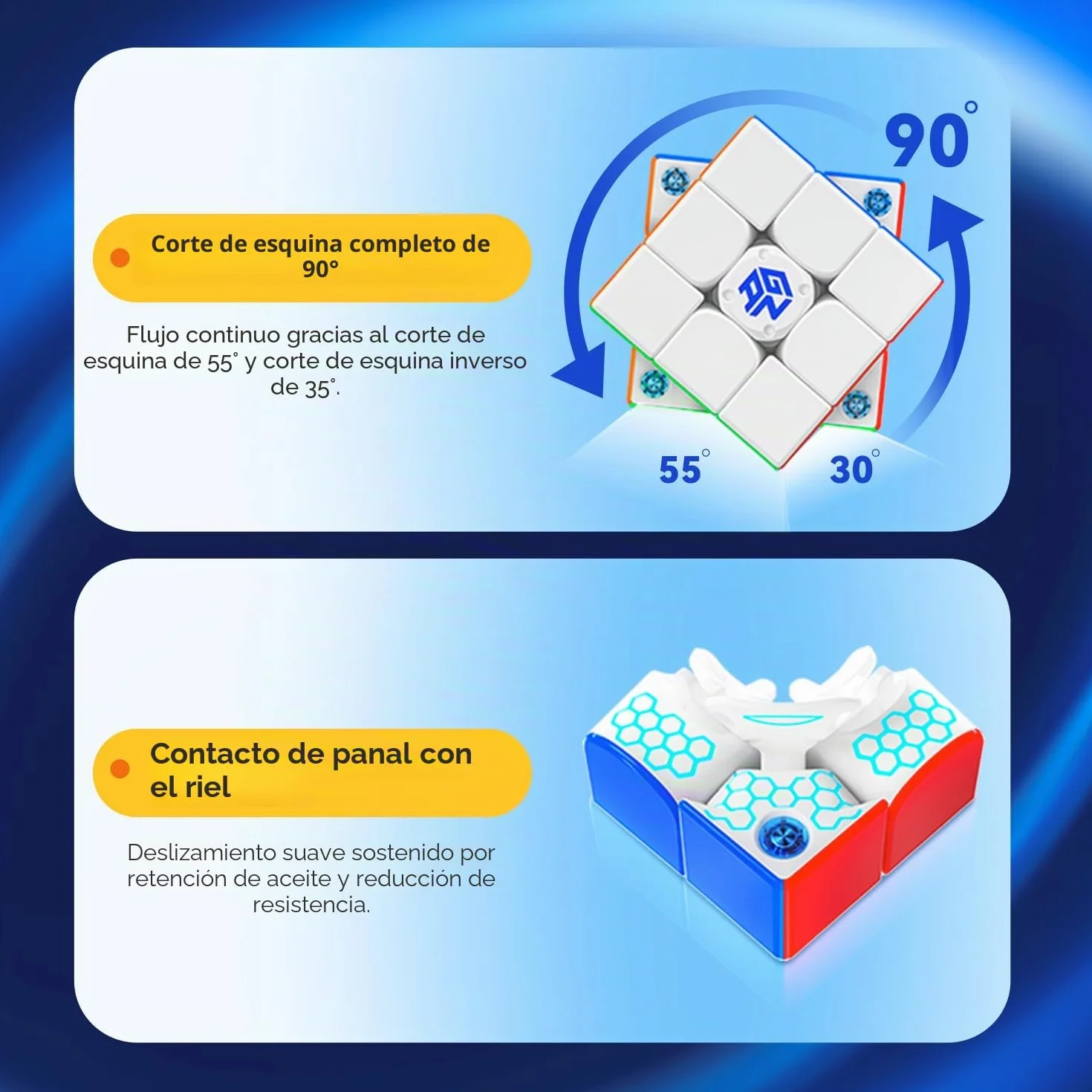 GAN 356 iCarryE Speed Cube Magnético Cubo Inteligente con Concurso en línea App, Cubos Bluetooth 48 imanes/12 Niveles de Magnetismo/4 Niveles de Elasticidad Batería Reemplazable (Versión Esmerilada)