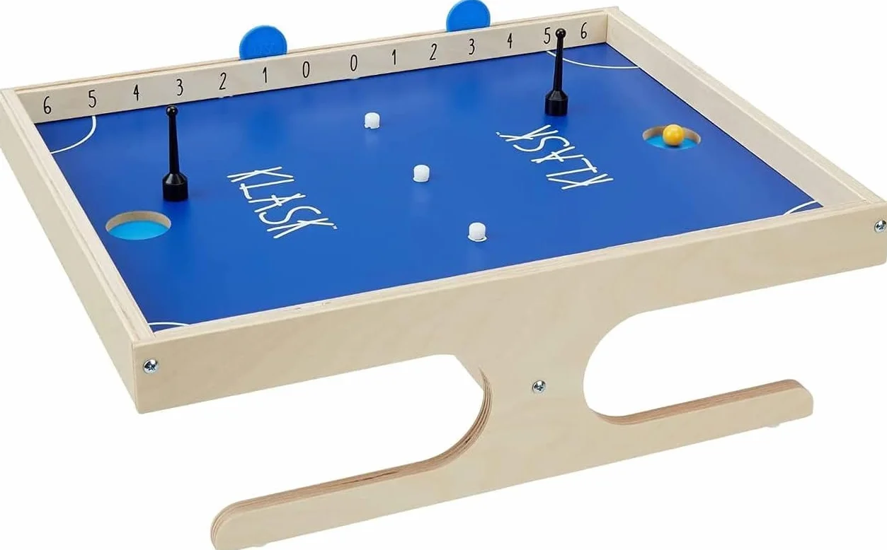 KLASK: The Magnetic Award-Winning Party Game of Skill - Juego de habilidad para niños y adultos de todas las edades que es medio futbolín, mitad hockey de aire