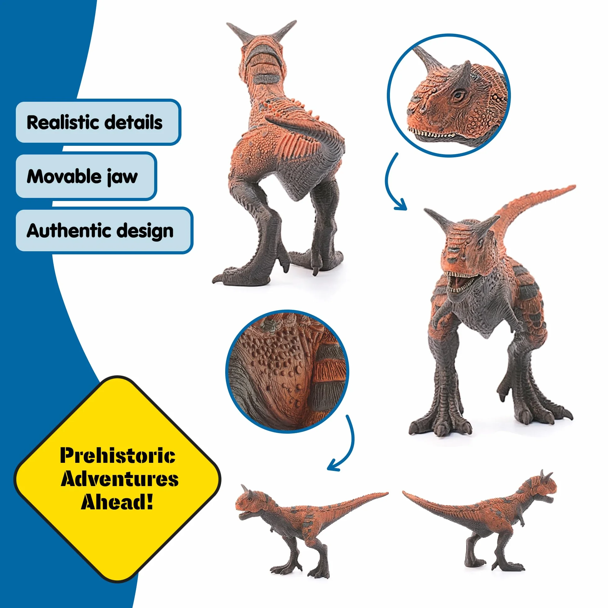 Schleich DINOSAURS Carnotaurus 14586 Dinosaurio Mandíbula Móvil 21 x 8 x 13 cm Juguete 3+