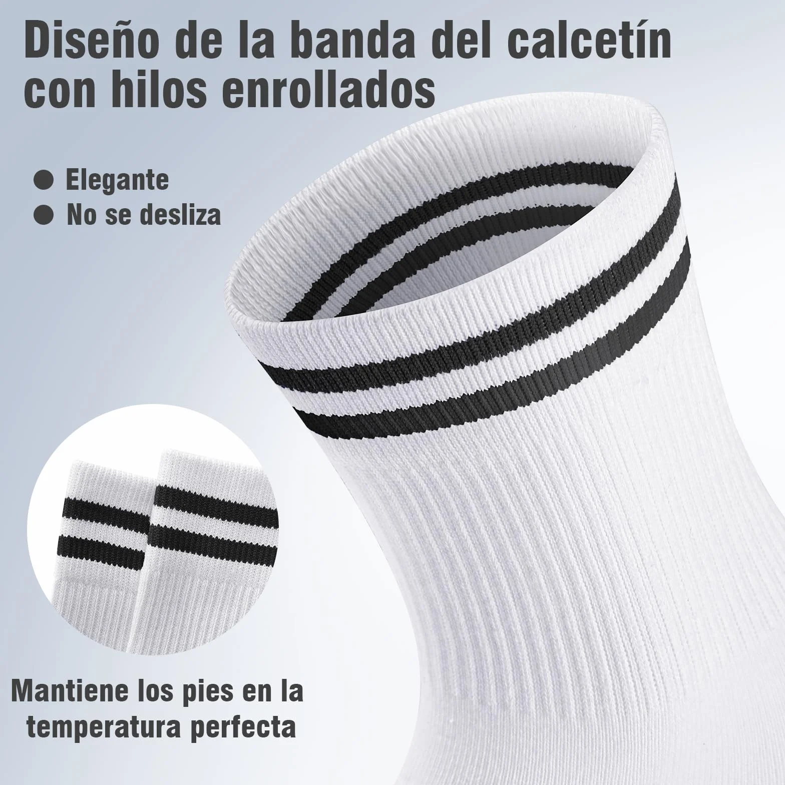 Calcetines hombre deporte algodón blanco pack 4/8