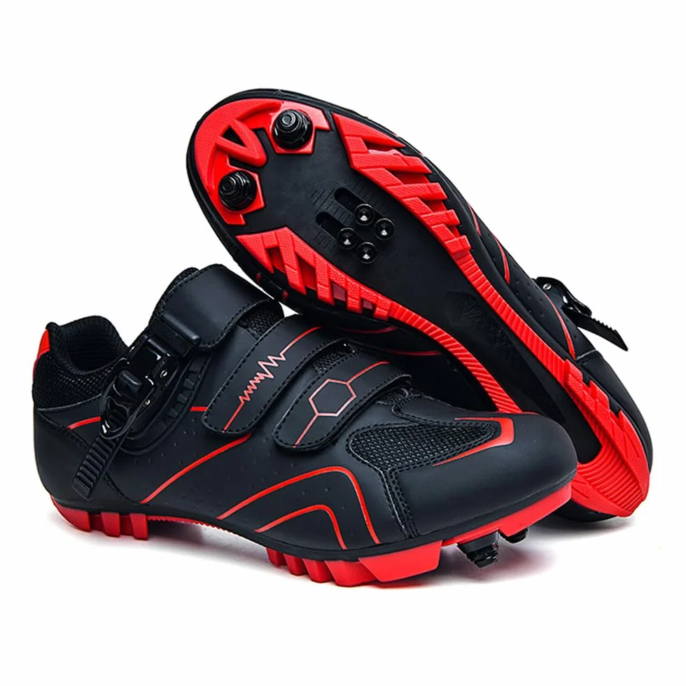 Hixingo Zapatilla de Ciclismo Hombre Mujer Zapatos Bicicleta Carretera MTB SPD SPD-SL Lock System Respirables