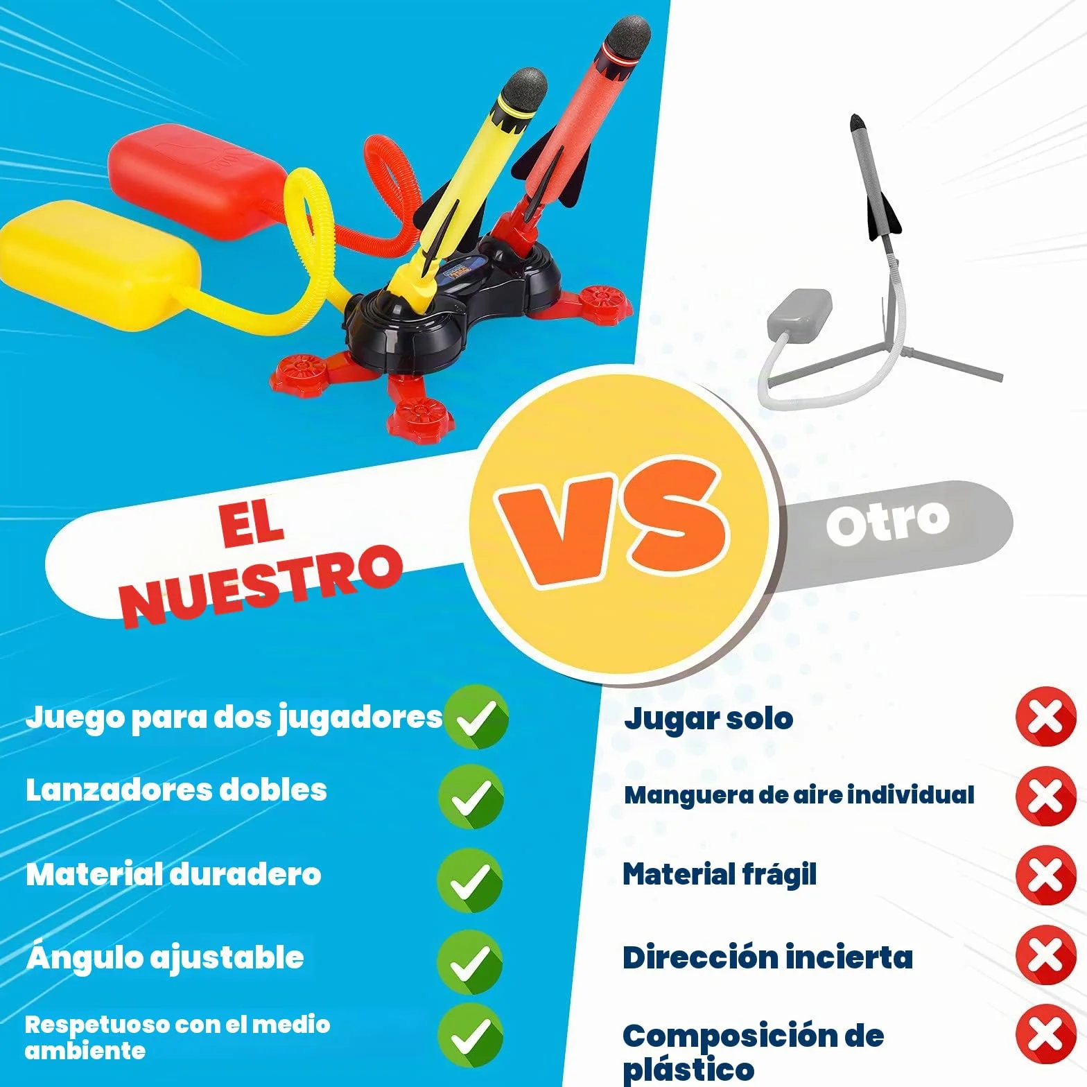 Anginne Cohete Juguete al Aire Libre para Niños