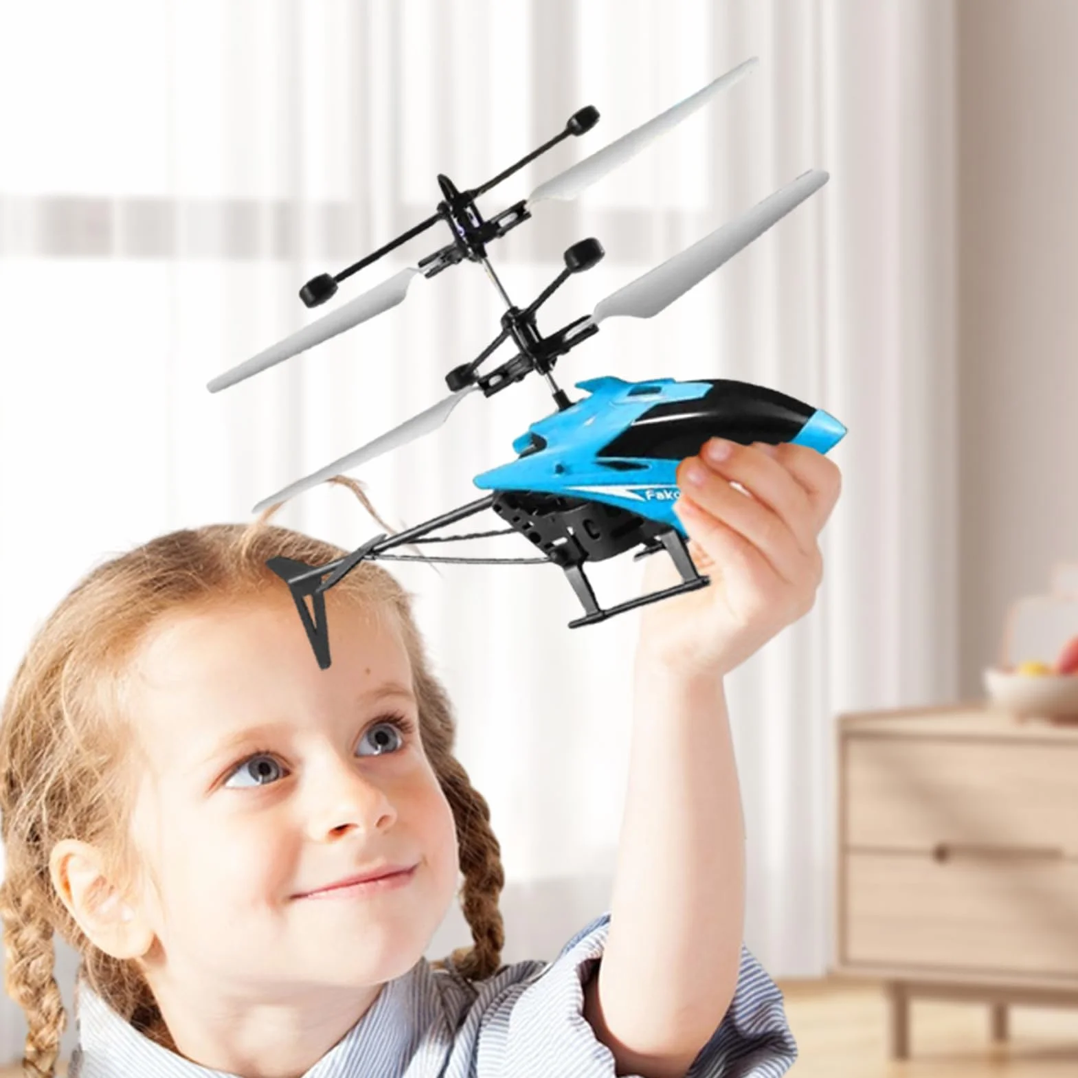 Genérico De Helicóptero De Control Remoto - Drone De Avión con Sensor, Helicóptero RC para Niños | Folleto Flotante Interior Ligero Resistente A Choques por Inducción Manual con Batería De Liti