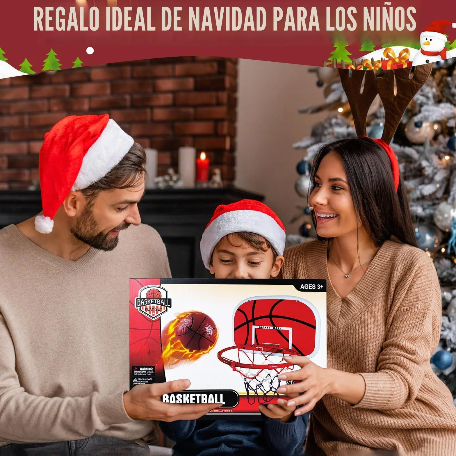 Canasta Baloncesto Infantil, Mini Aro de Baloncesto con 2 Pelotas de Daloncesto y Bomba, Tablero de Basket para Colgar, Sala de Accesorios, Mini Juguetes Deportivos