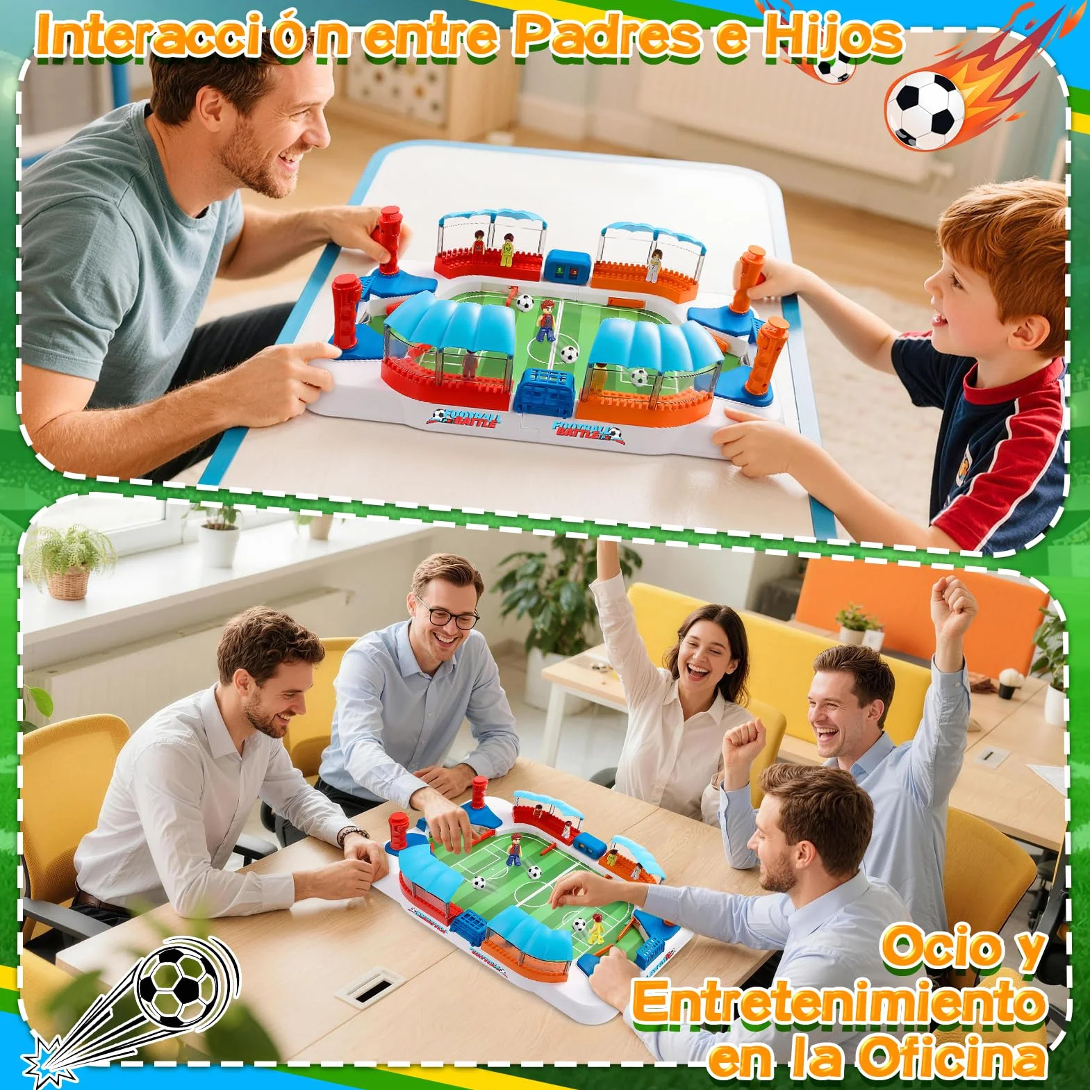 Mini Futbolines para Niños Adultos - Juegos de Mesa Interactivos