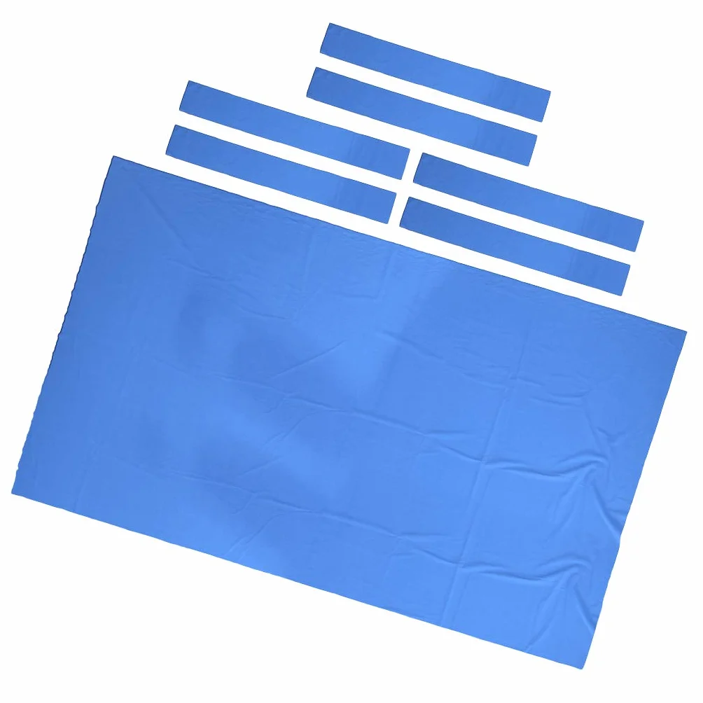 CUTICATE Fieltro de Mesa de Billar 9 Pies 0.6mm Azul 2.8x1.5m Tiras 6 Piezas