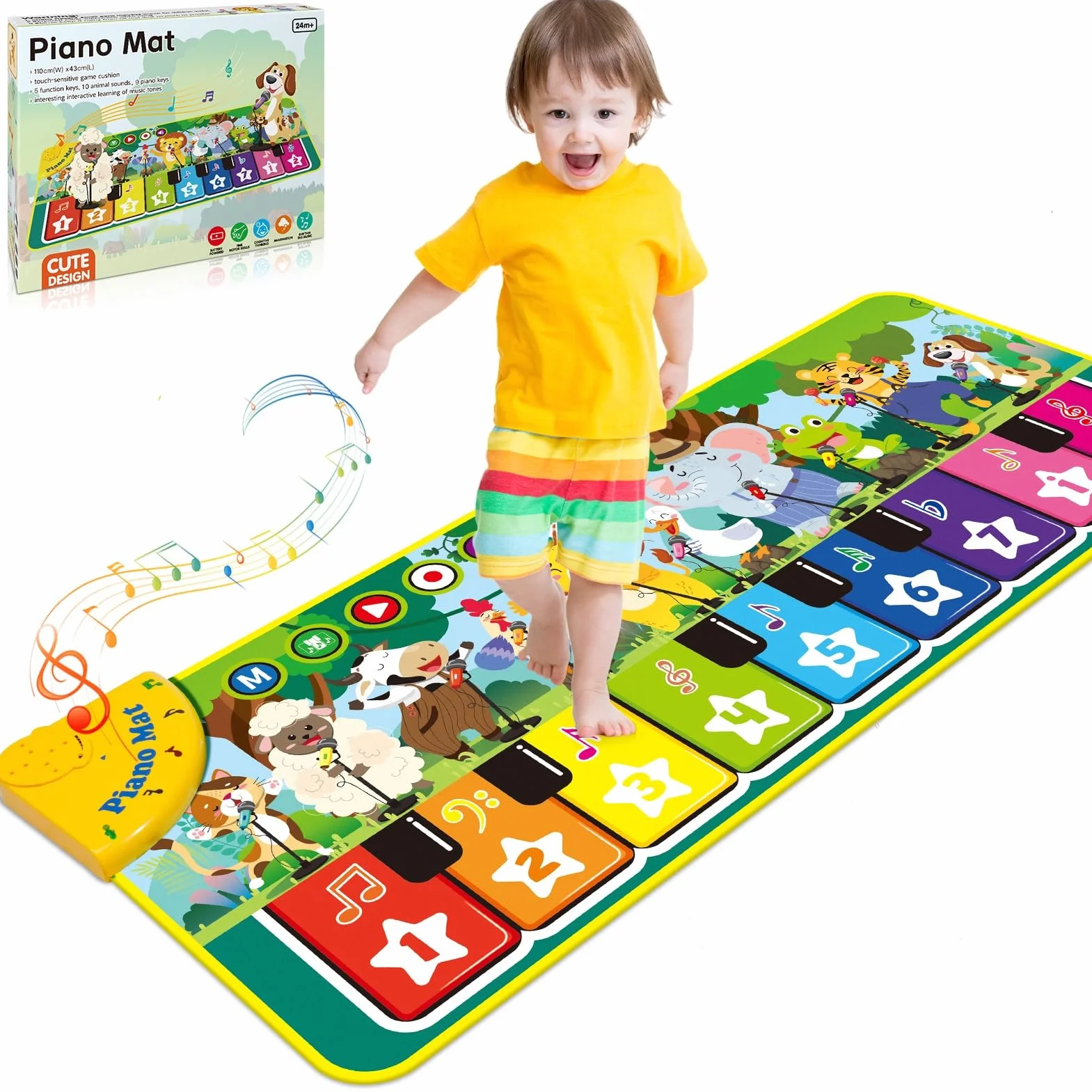 Juguetes Niños 1 Año, Alfombra Musical con 10 Sonidos De Animales Regalo 1 2 Niños Niña Años, Piano Infantil Juegos Juguetes Montessori Educativos Sensoriales Bebe Regalos Pascua Niño