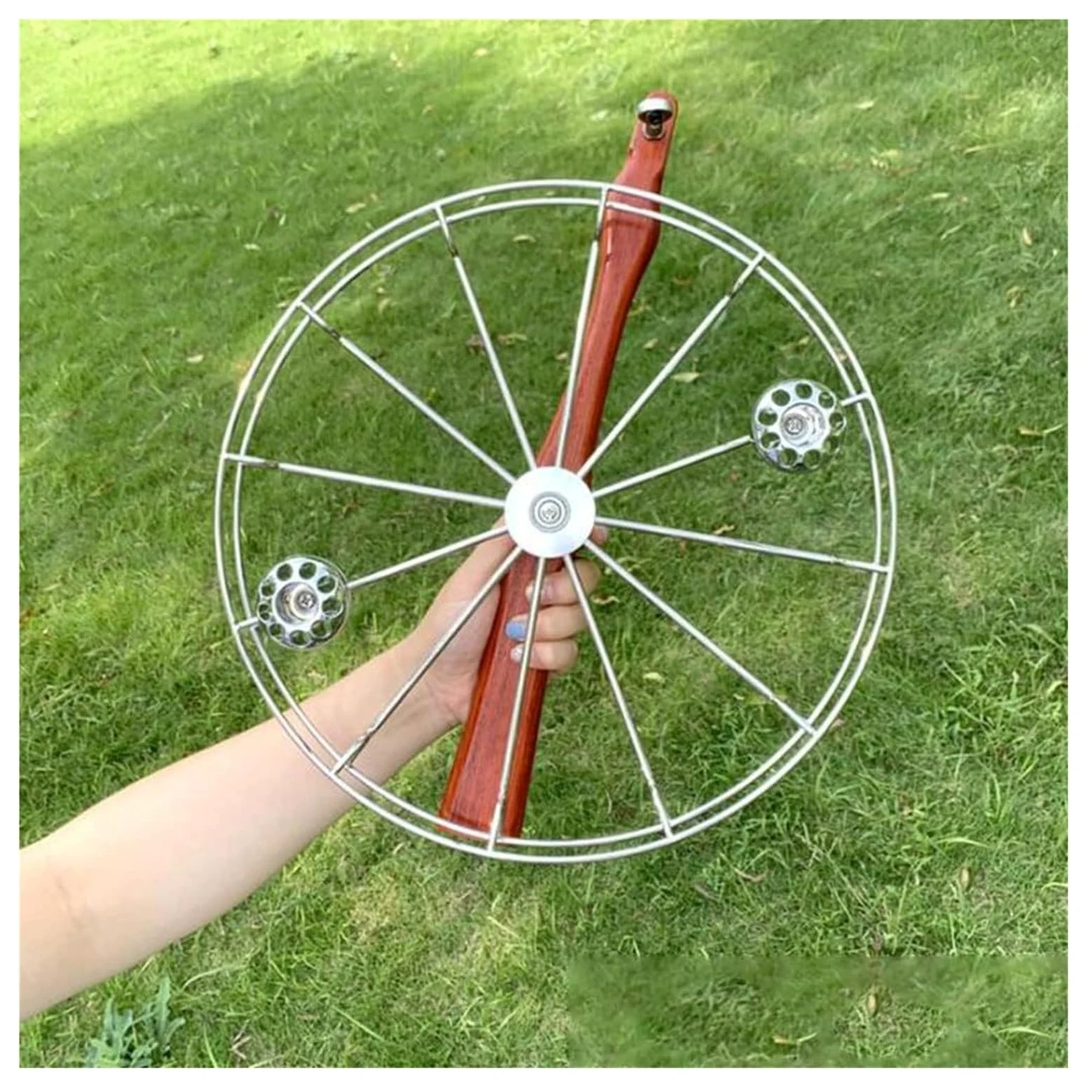Ruleta de Kite, Silenciador de Acero Inoxidable con rodamientos Grandes, enrollador de Carrete bloqueable con Rueda Eagle, Accesorios for Volar Cometas for niños y Adultos(36cm/14.1")