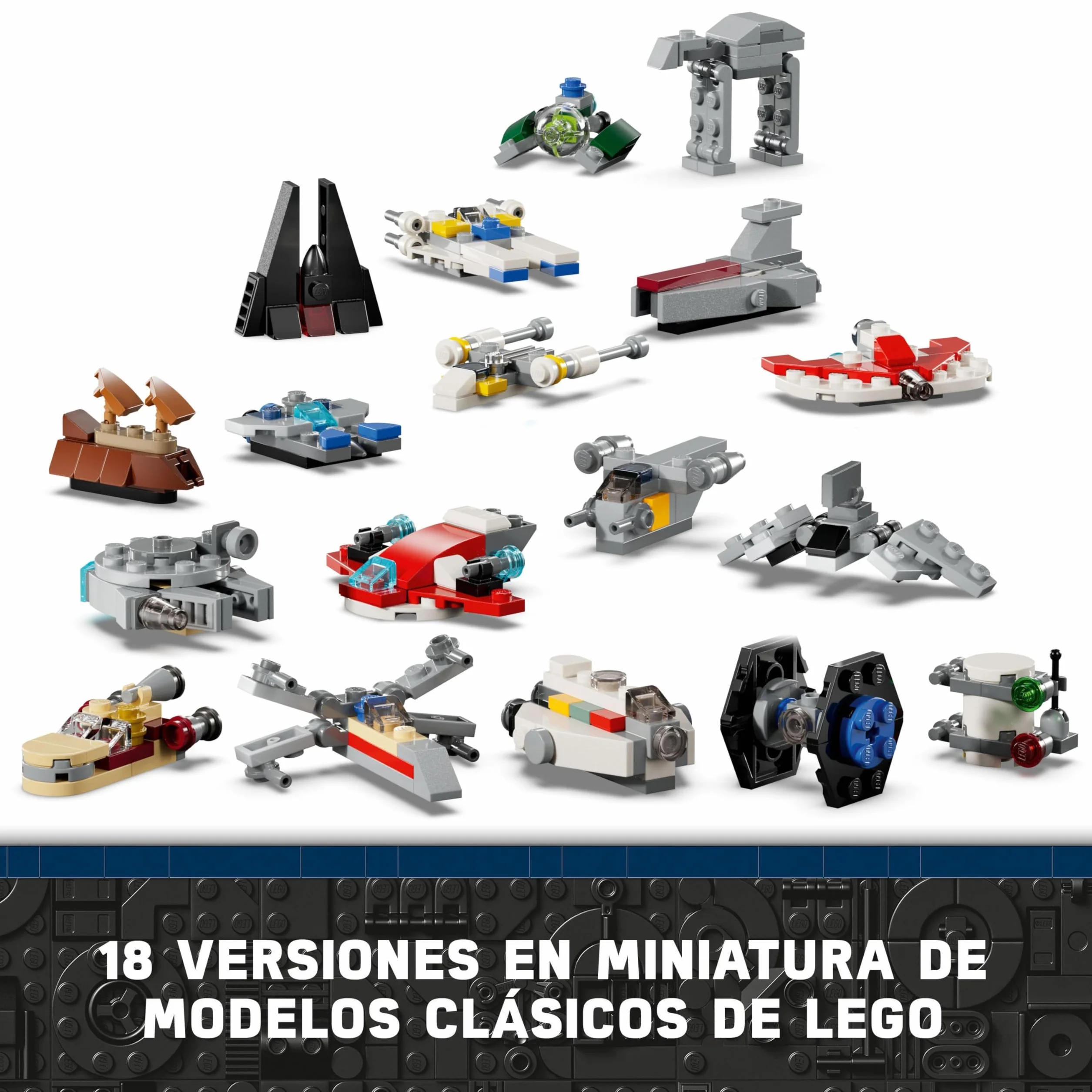 LEGO Star Wars Calendario de Adviento 2024 75395 con 18 Mini Juguetes y 6 Minifiguras