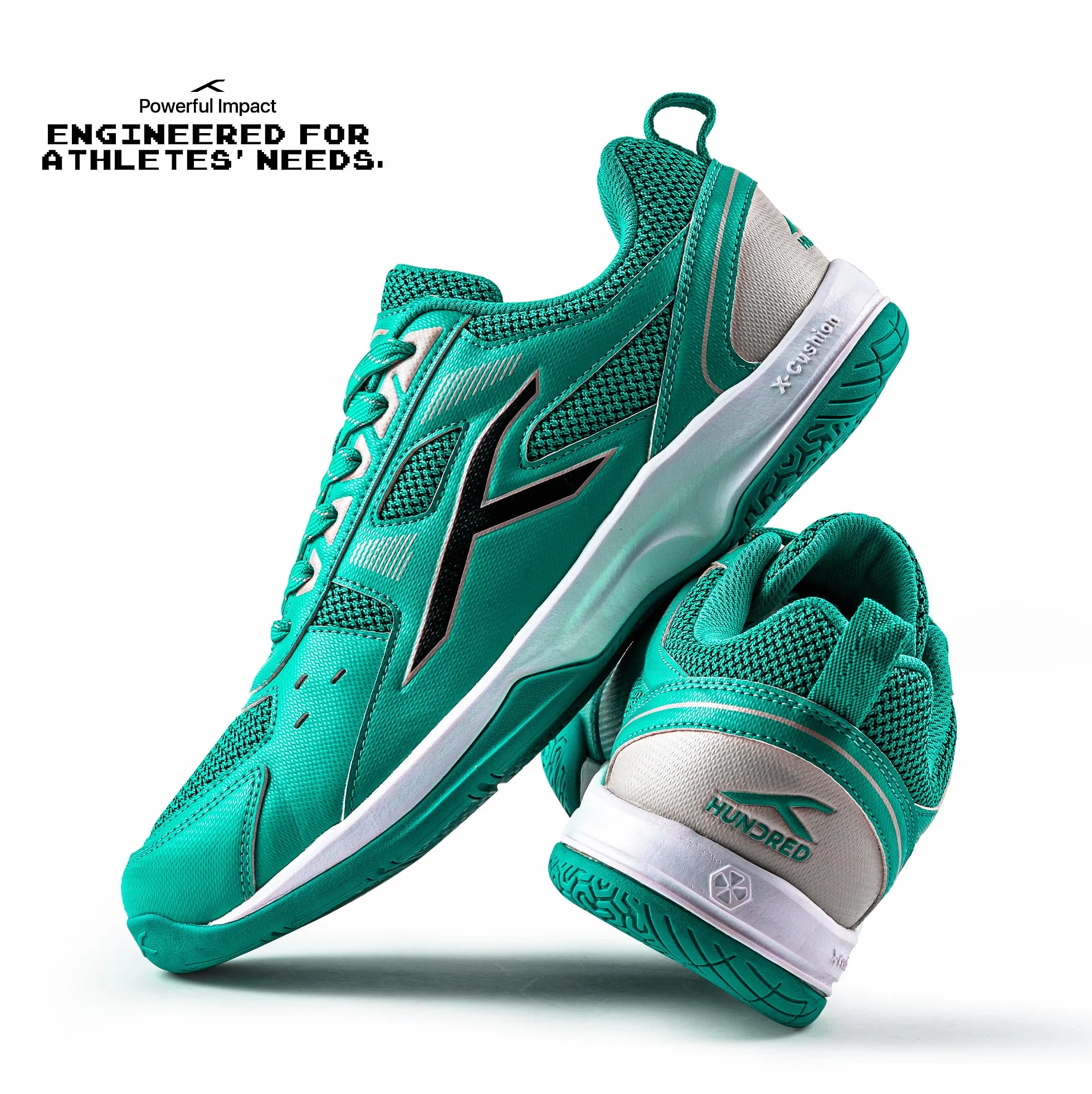 HUNDRED Raze Zapatos de bádminton para squash tenis mesa voleibol baloncesto deportes interior ligeros duraderos