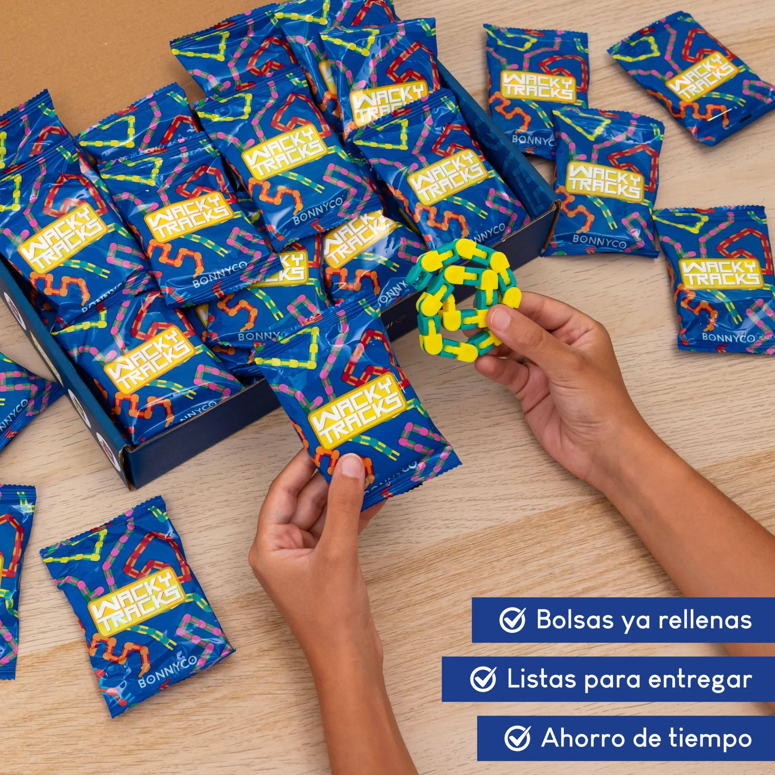 BONNYCO Wacky Tracks Pack 40 Juguetes Sensoriales Regalo Niños 3-12 Años Antiestrés