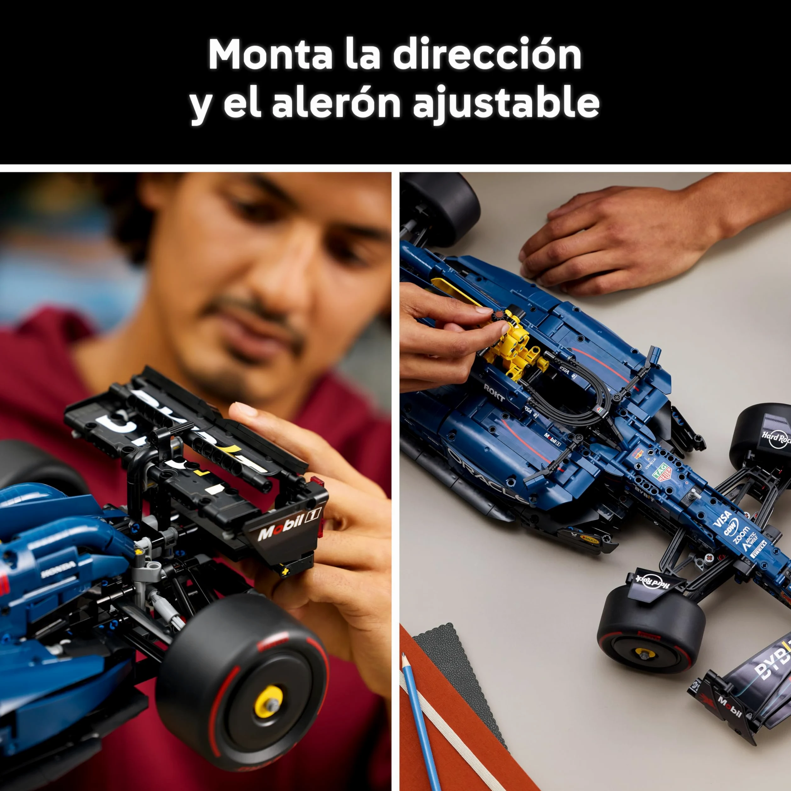 LEGO Technic Coche Oracle Red Bull Racing RB20 F1 Kit de Construcción para Adultos, Maqueta de Coche de Carreras de Fórmula 1 a Escala 1:8 con Motor V6, Regalo para Hombres y Mujeres 42206