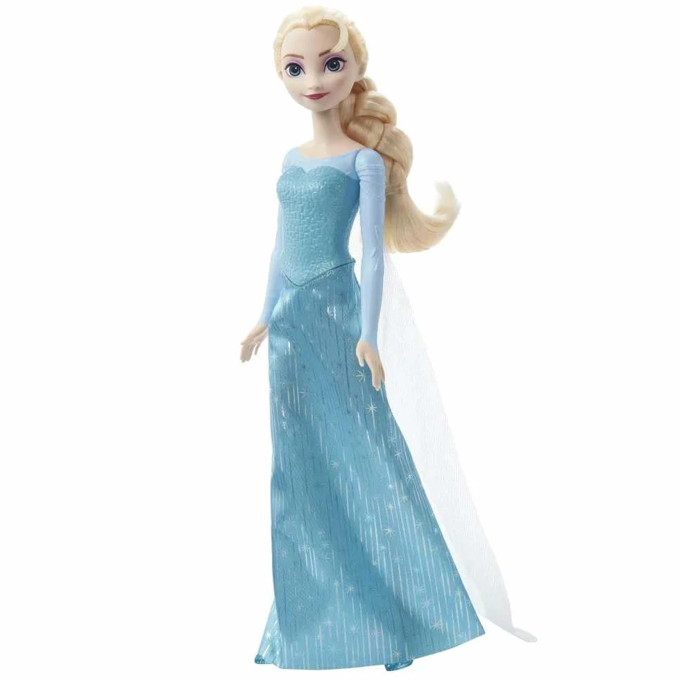 Mattel Disney Frozen Elsa Muñeca con look reina de hielo, juguete +3 años (HLW47)