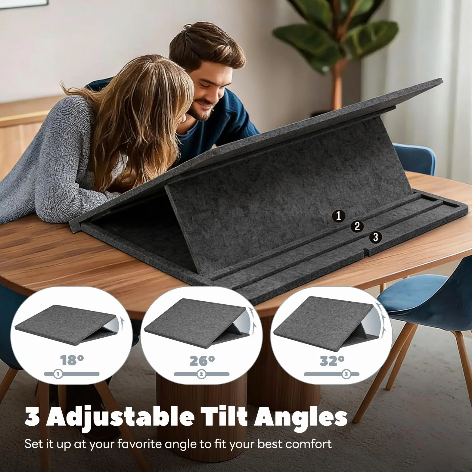 Tablero para Puzzle 1000 Piezas con ángulo Ajustable, 6 Bandejas y Cubierta - Mesa de Rompecabezas de Fieltro Ligera - Puzzle Board Almacenamiento Portátil con Superficie Antideslizante - Porta Puzzle
