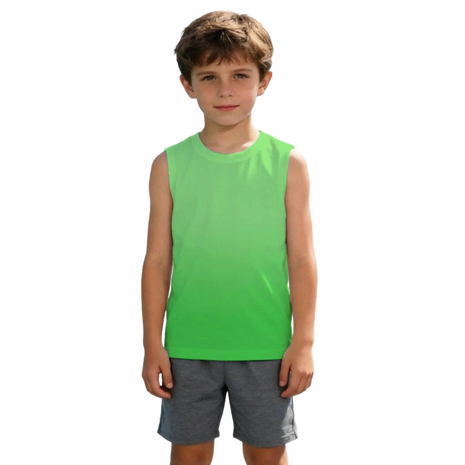 Camiseta de tirantes deportiva para niños 2026 cómoda ventilada verano