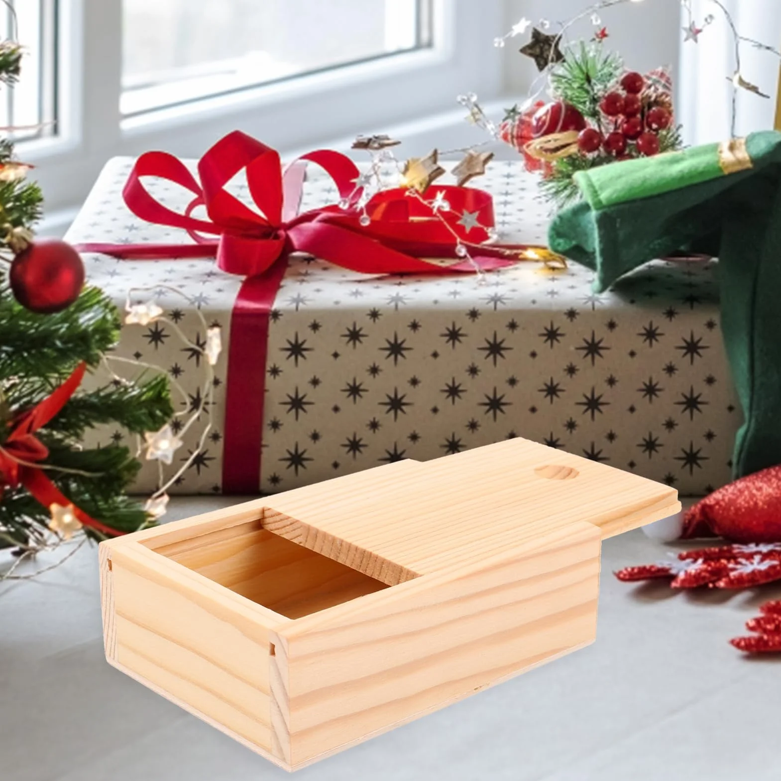 Mobestech Caja De Almacenamiento De Cartas De Madera Con Tapa Organizador De Barajas De Poker Cartas Contenedor Para Almacenaje De Objetos Pequeños Y Accesorios Para Uso Diario