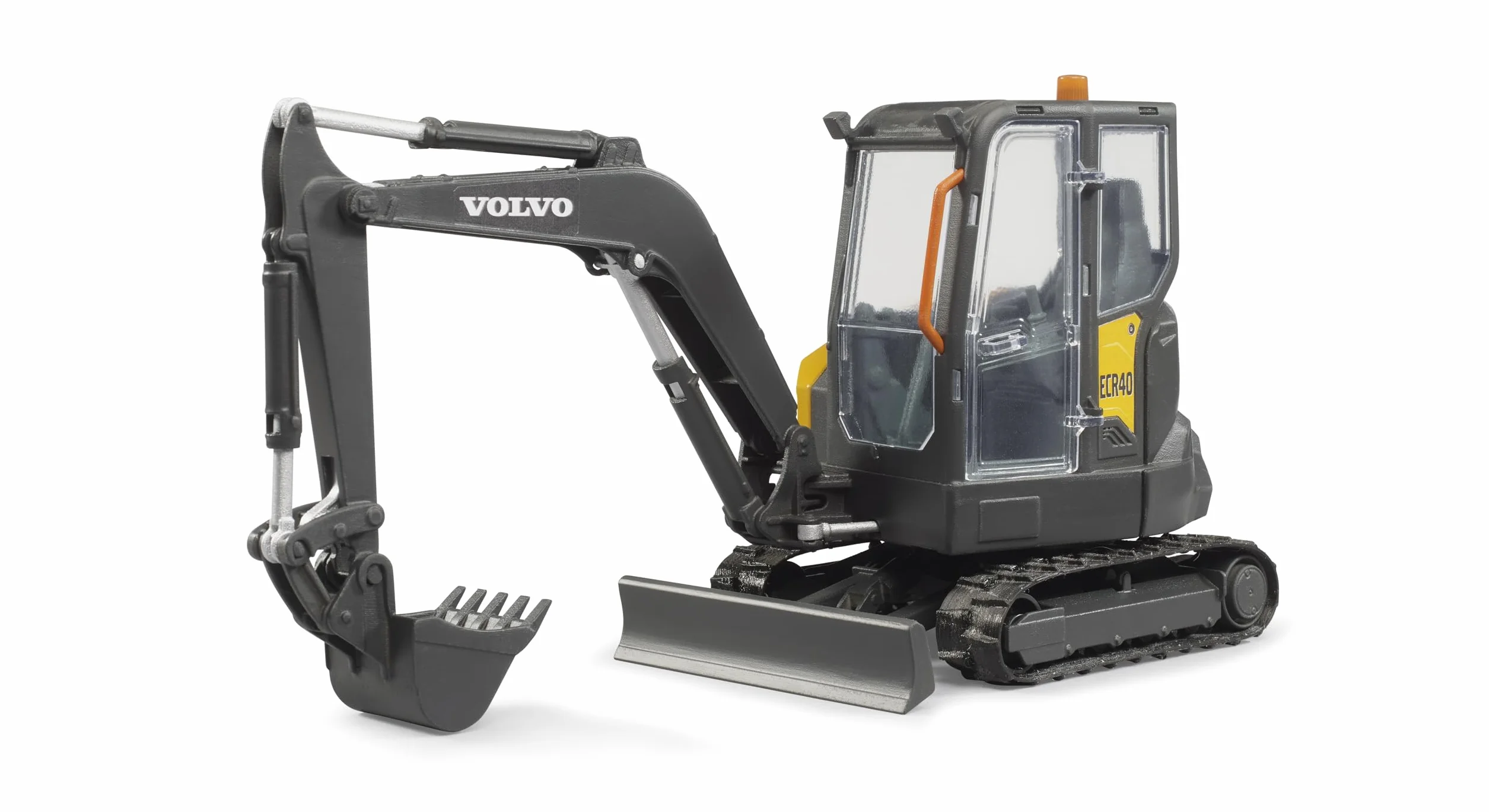 Bruder 02465 - Excavadora compacta Volvo ECR40-1:16 vehículo de construcción, Obra, Pala Excavadora, Trabajador, máquina de construcción, Juguete