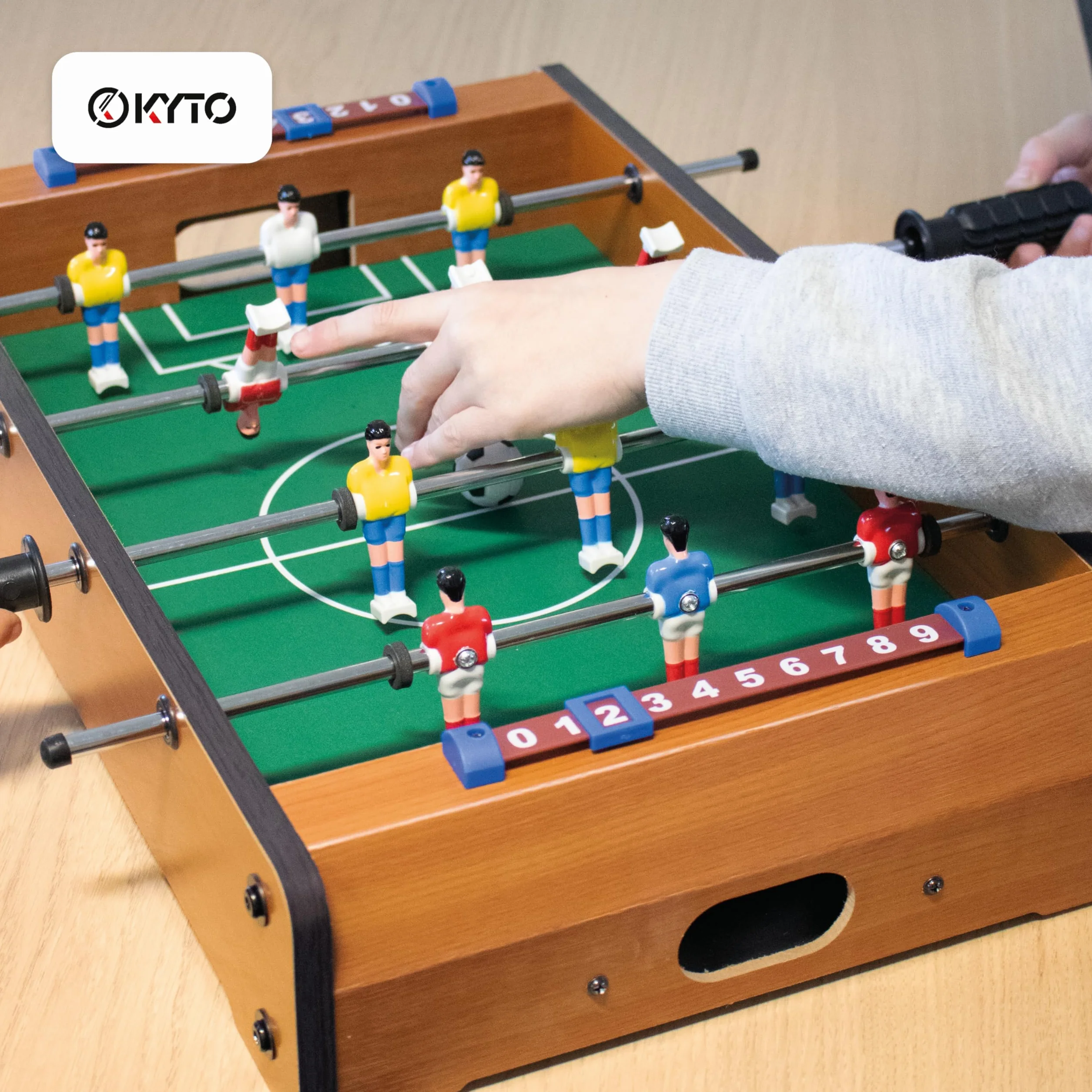 Kyto Futbolín infantil de mesa, futbolín infantil, juego de fiesta para niños y adultos, futbolín de 70 x 35 cm o 51 x 31 cm (51 x 31 cm)