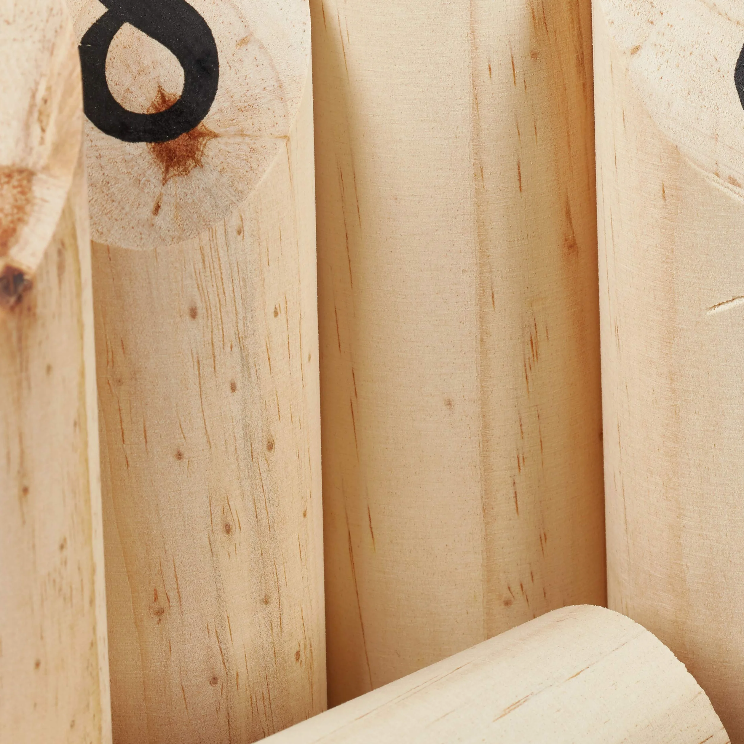 Relaxdays Kubb Viking Game, Juego de Lanzamiento finlandés, Madera Natural, Juego al Aire Libre, Adultos y niños