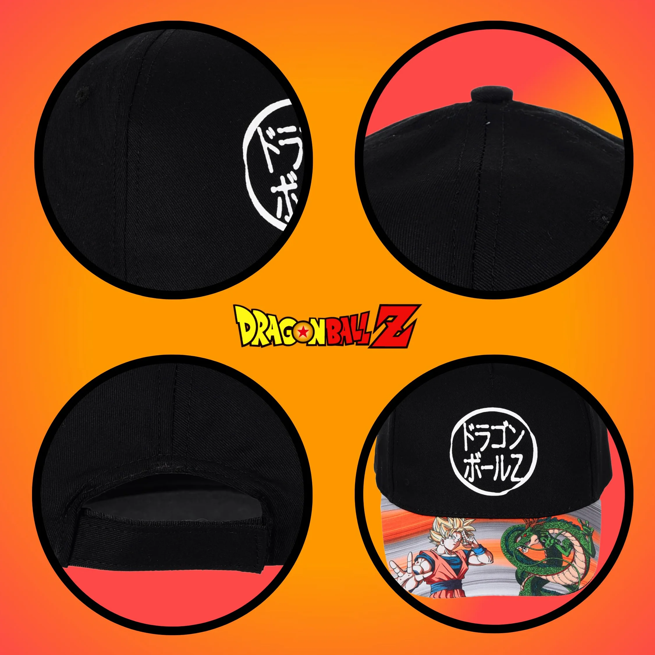 Gorra Dragon Ball Z para Niños, Gorra de Béisbol Shenron y Goku
