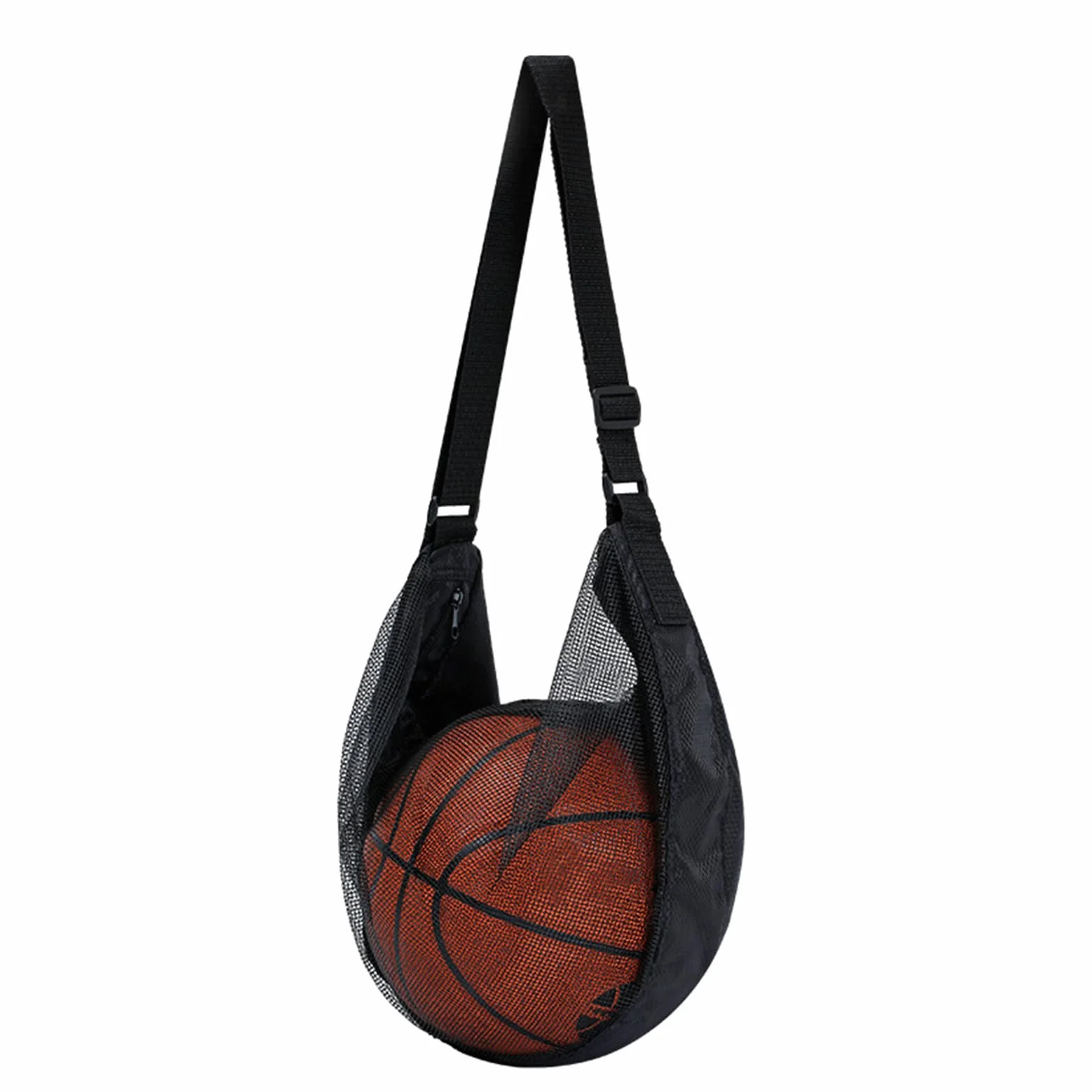 Bolsa de Malla Deportiva con Correa de Hombro Ajustable para Baloncesto, Fútbol, Tenis, Rugby, Voleibol