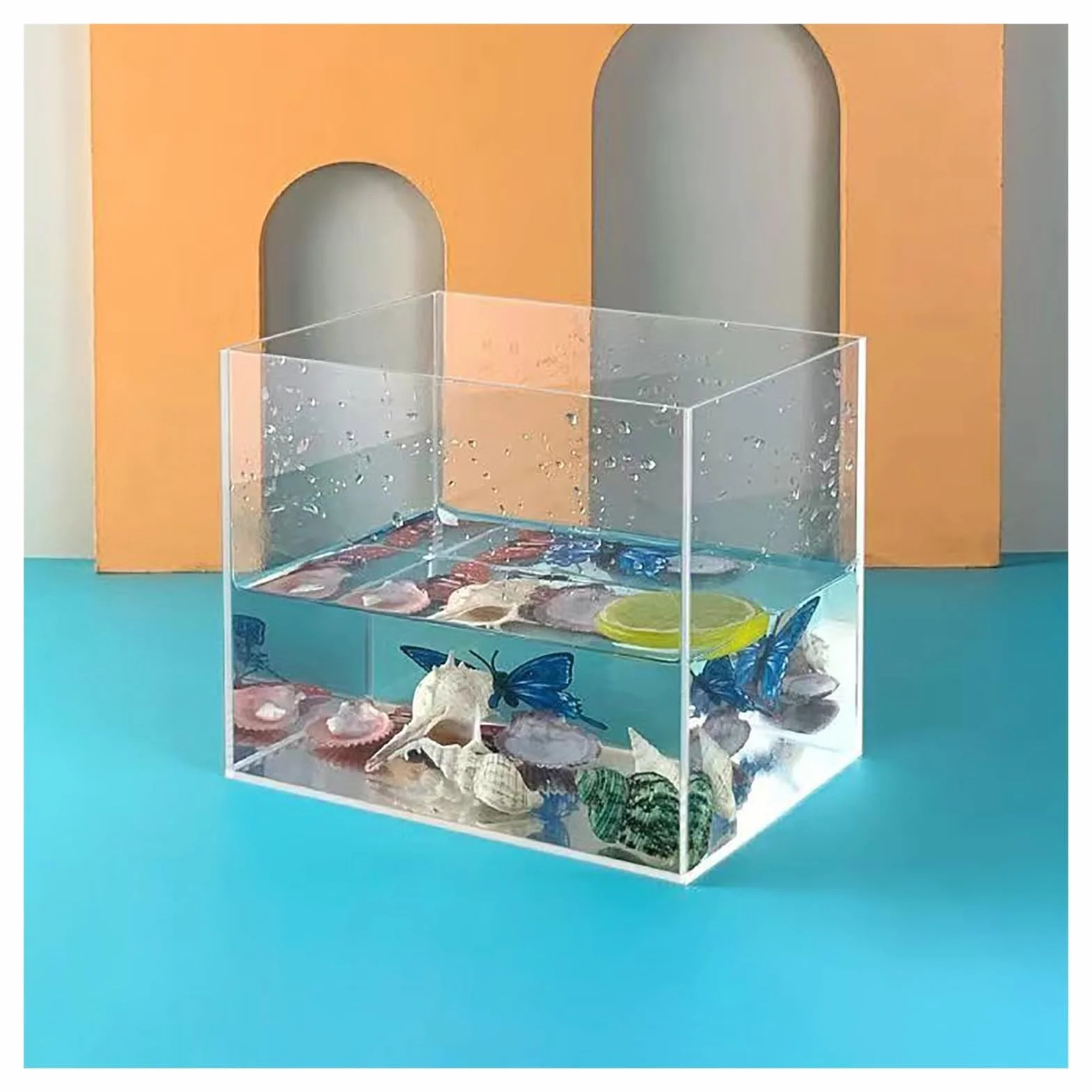 Depósito de Aguas Profundas Transparente, Vitrina de acrílico for Tanque de Agua, Caja de Almacenamiento for Accesorios de fotografía, Transparente, Varios tamaños(30x20x20cm)