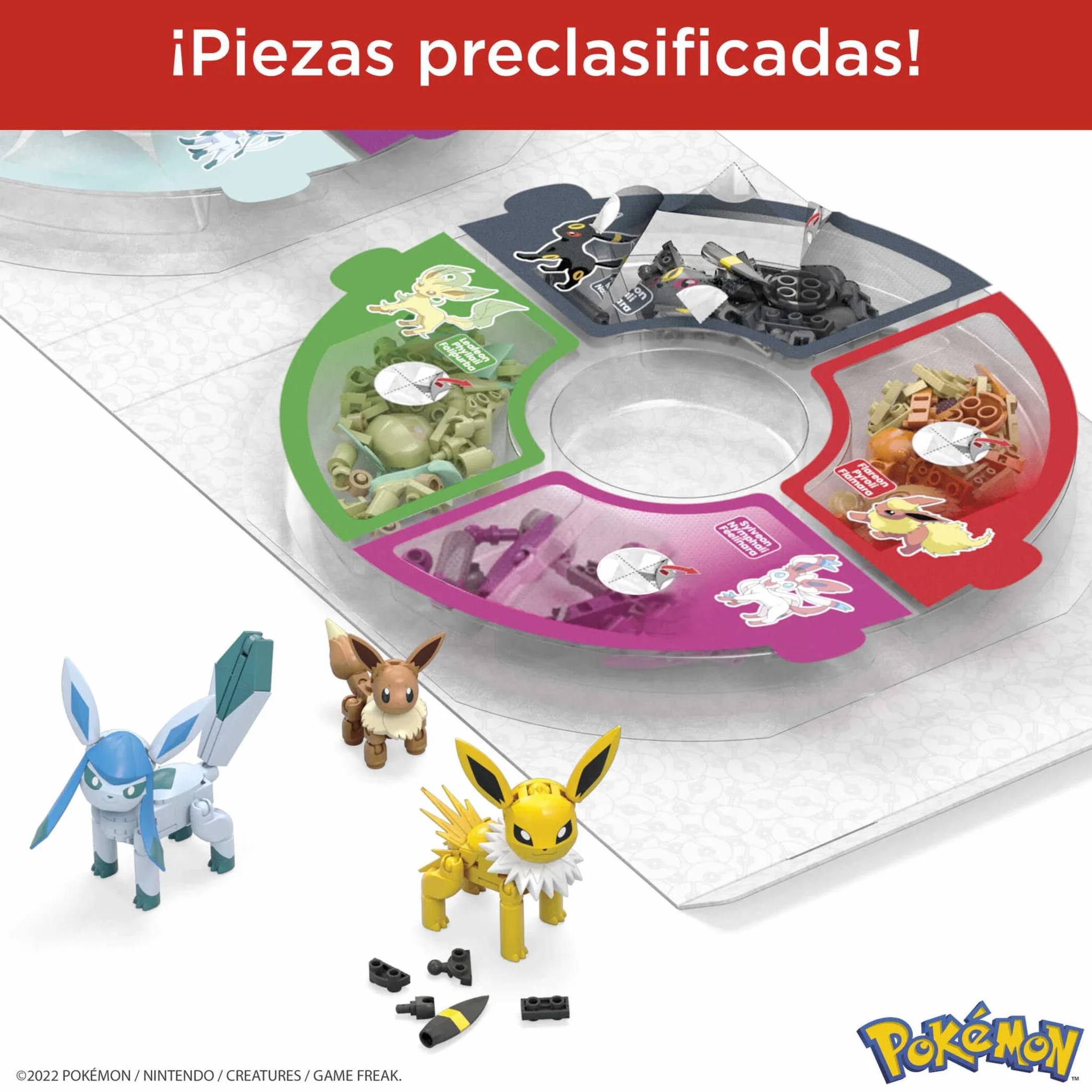 Mega Construx™ Pokémon™ Pack de evoluciones Eevee, juguete de construcción niños +6 años (Mattel GFV85)