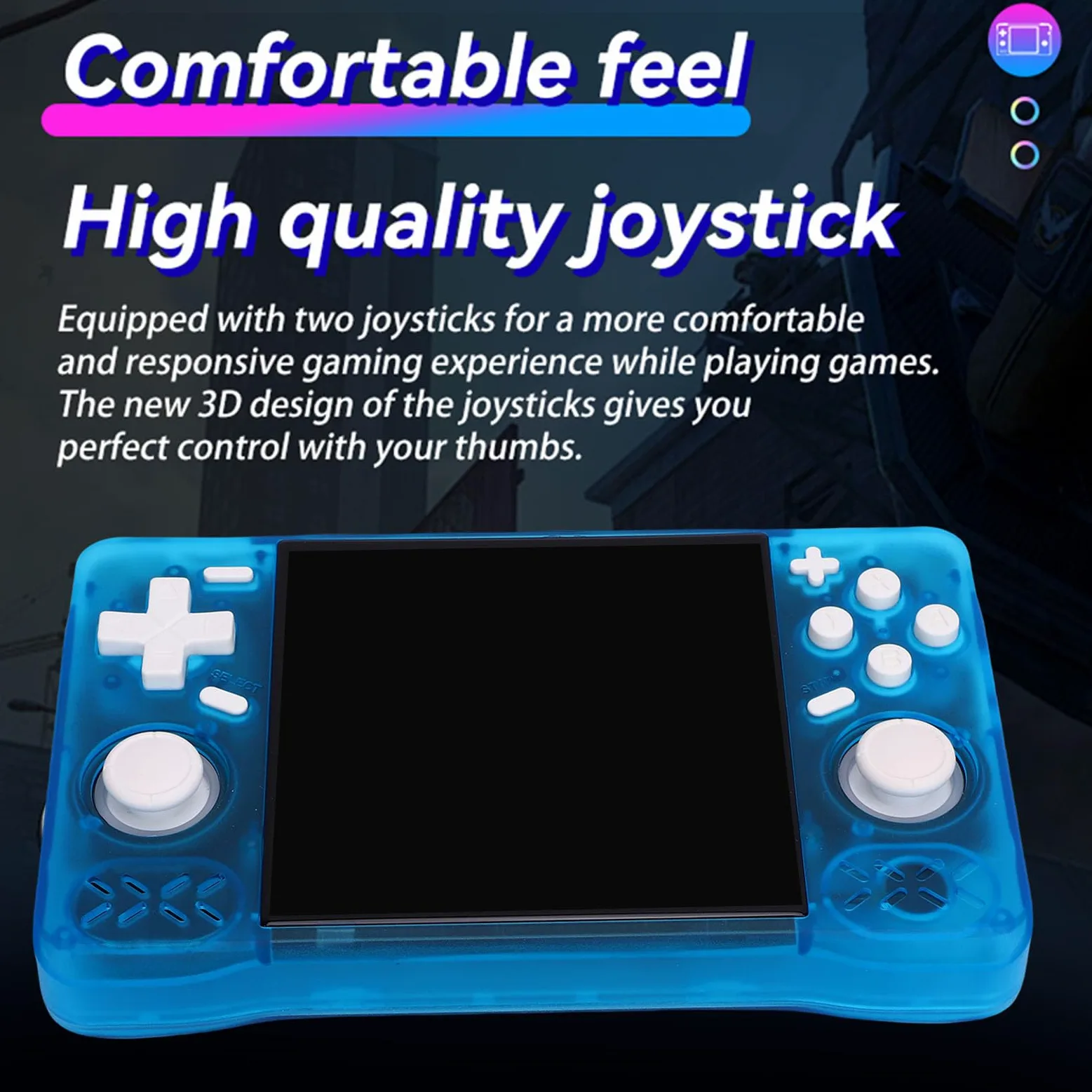 Consola de Juegos Portátil Retro Pantalla HD de 4,0 Pulgadas Consola de Juegos Recargable Portátil de 1,5 GHz con Batería de 4000 MAh - RK3326 64 bits A35, Soporte de 256 GB, Diseño (128GB)