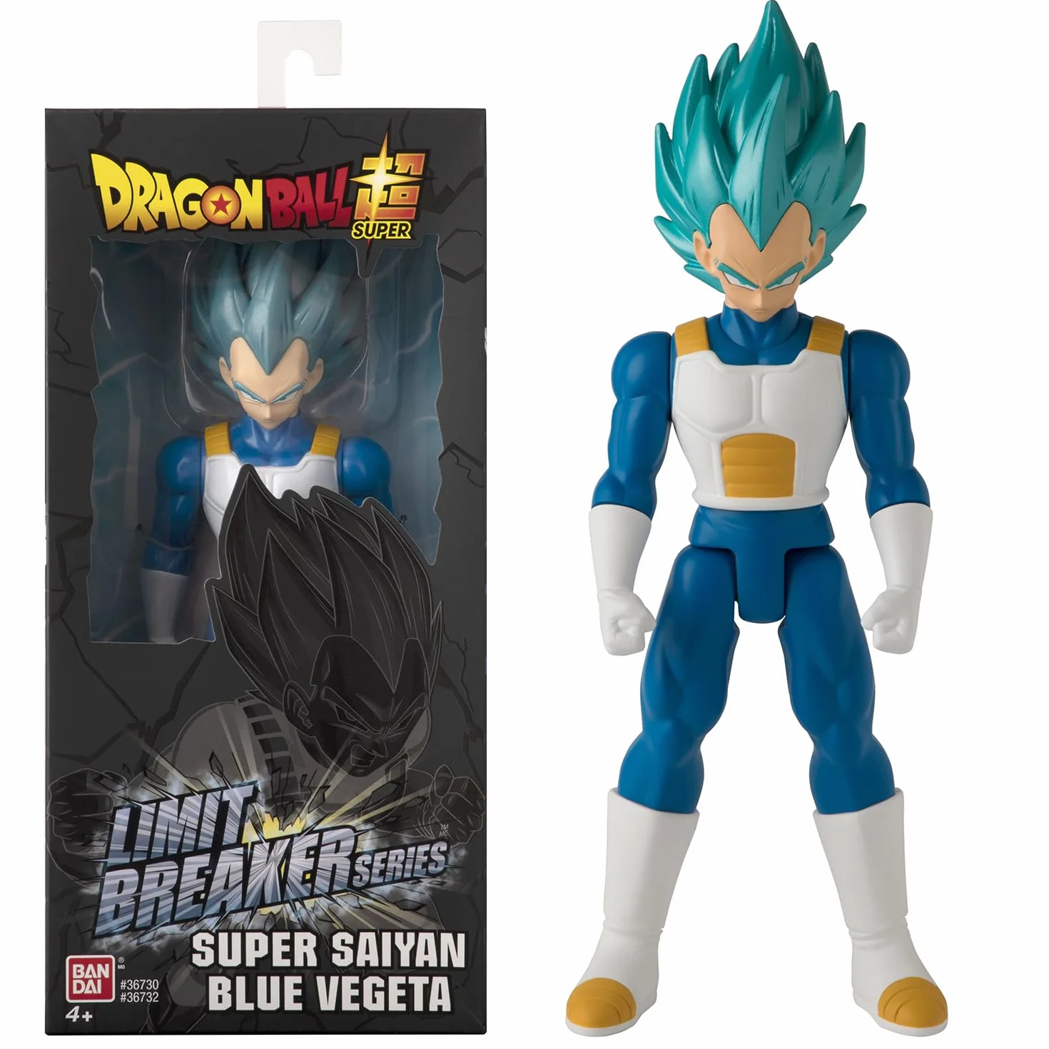 BANDAI Dragon Ball Vegeta Super Saiyan Blue Limit Breaker Series Figura de acción articulada 30 cm Gran Escala